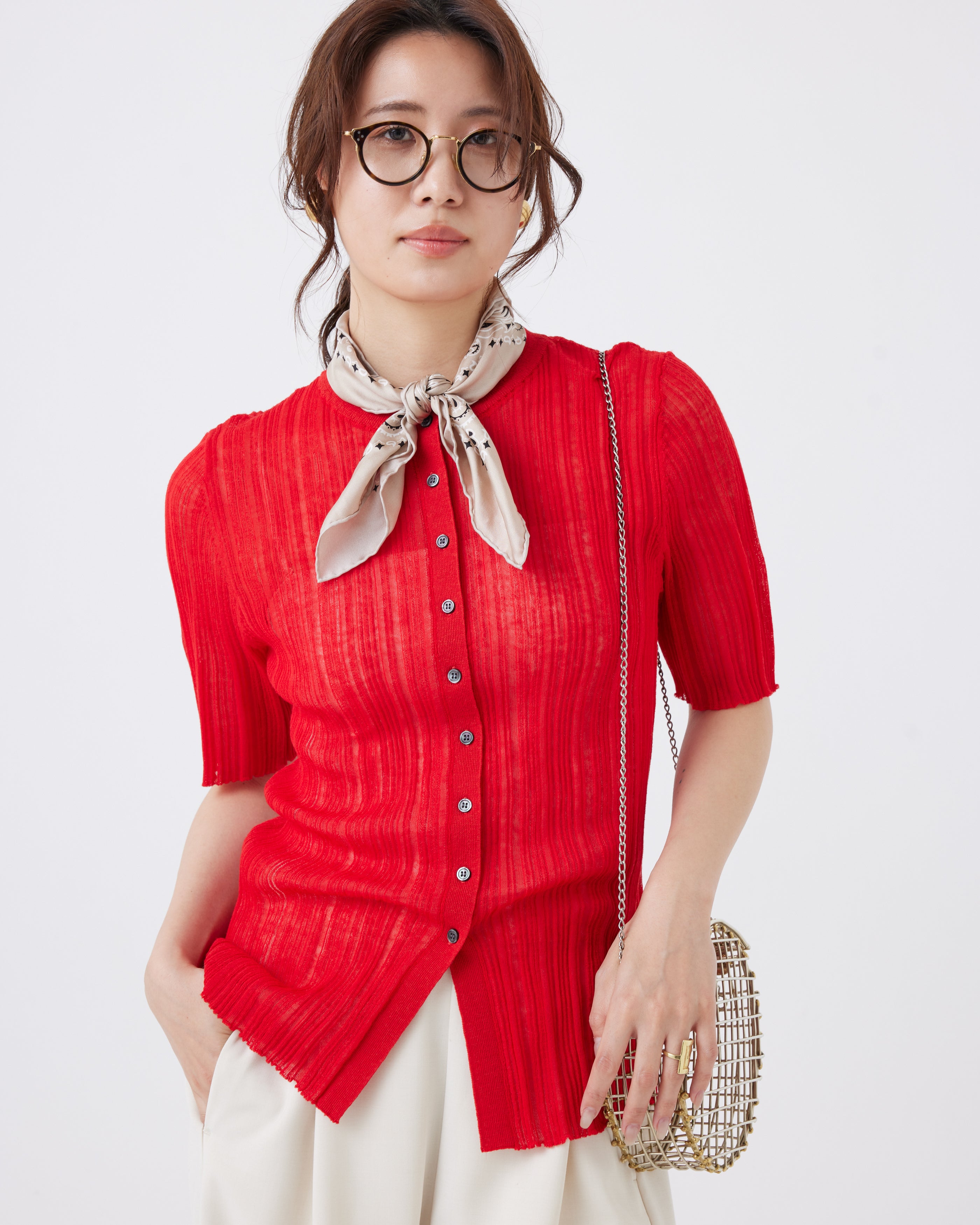 【予約】ランダムリブサマーカーディガン(6267-405)