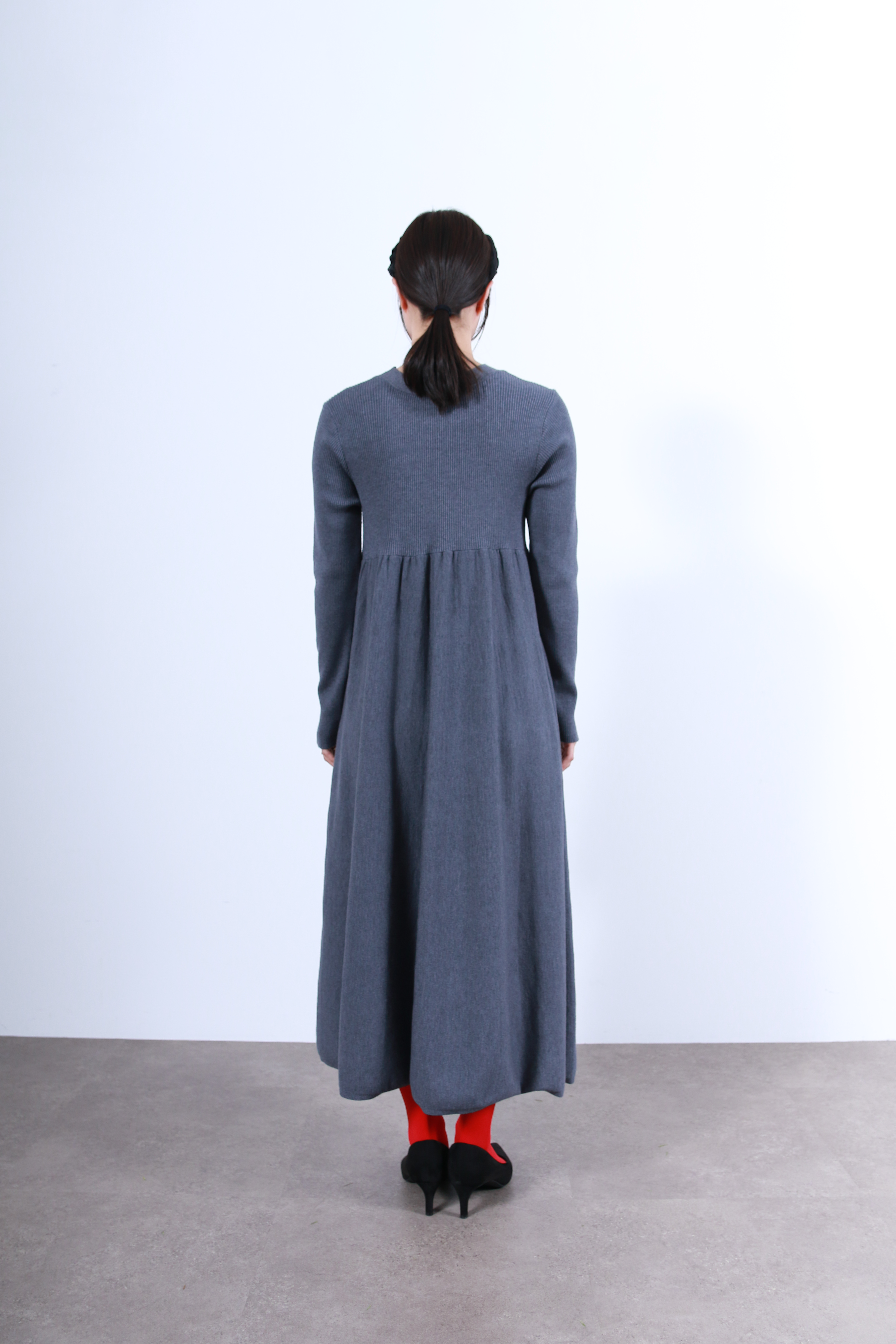 リブニットフレアーワンピース(6263-508)