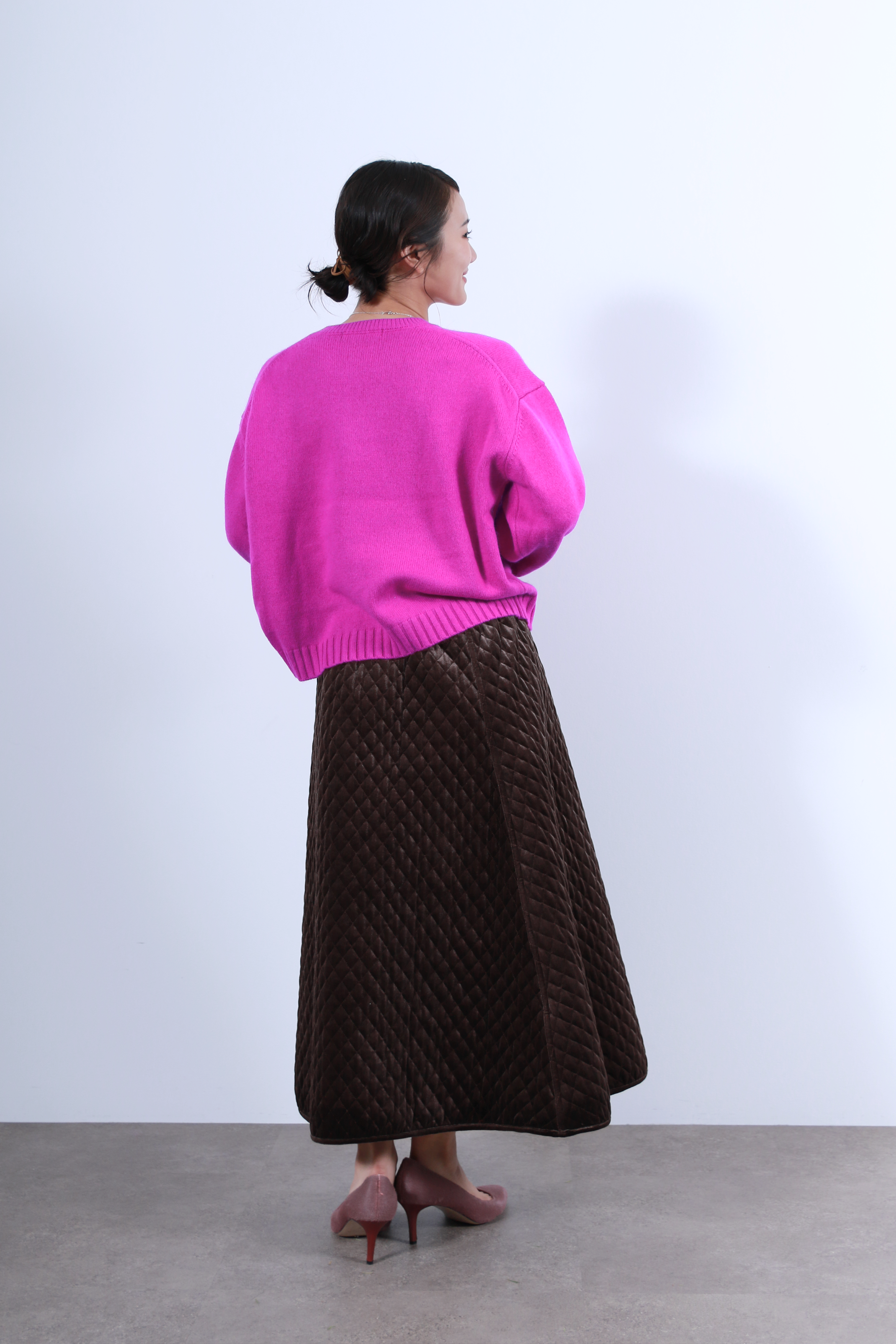 ラクーン混ベーシックプルオーバーニットトップス(6263-531)