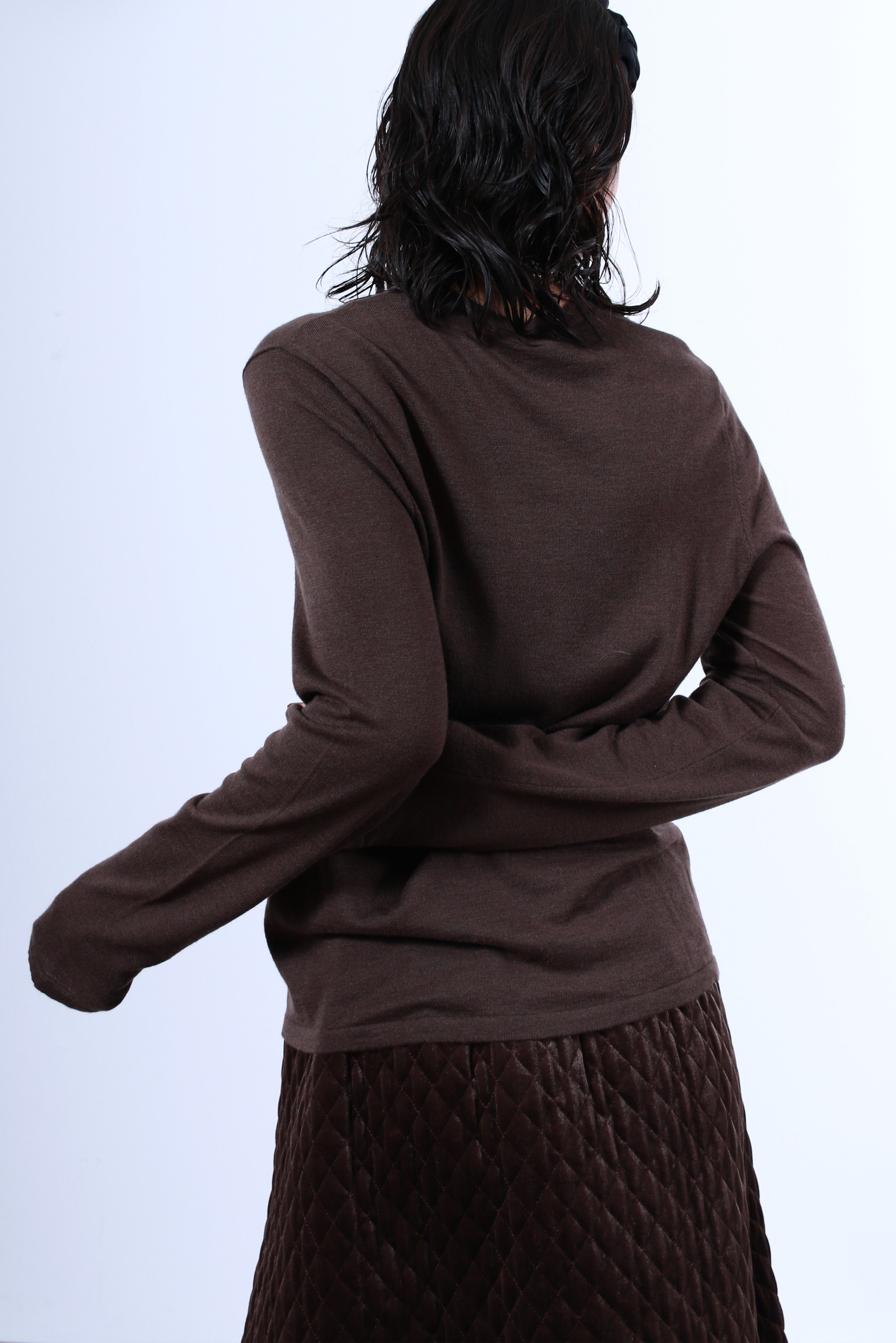 ウール混ベーシックニットトップス(6263-523)