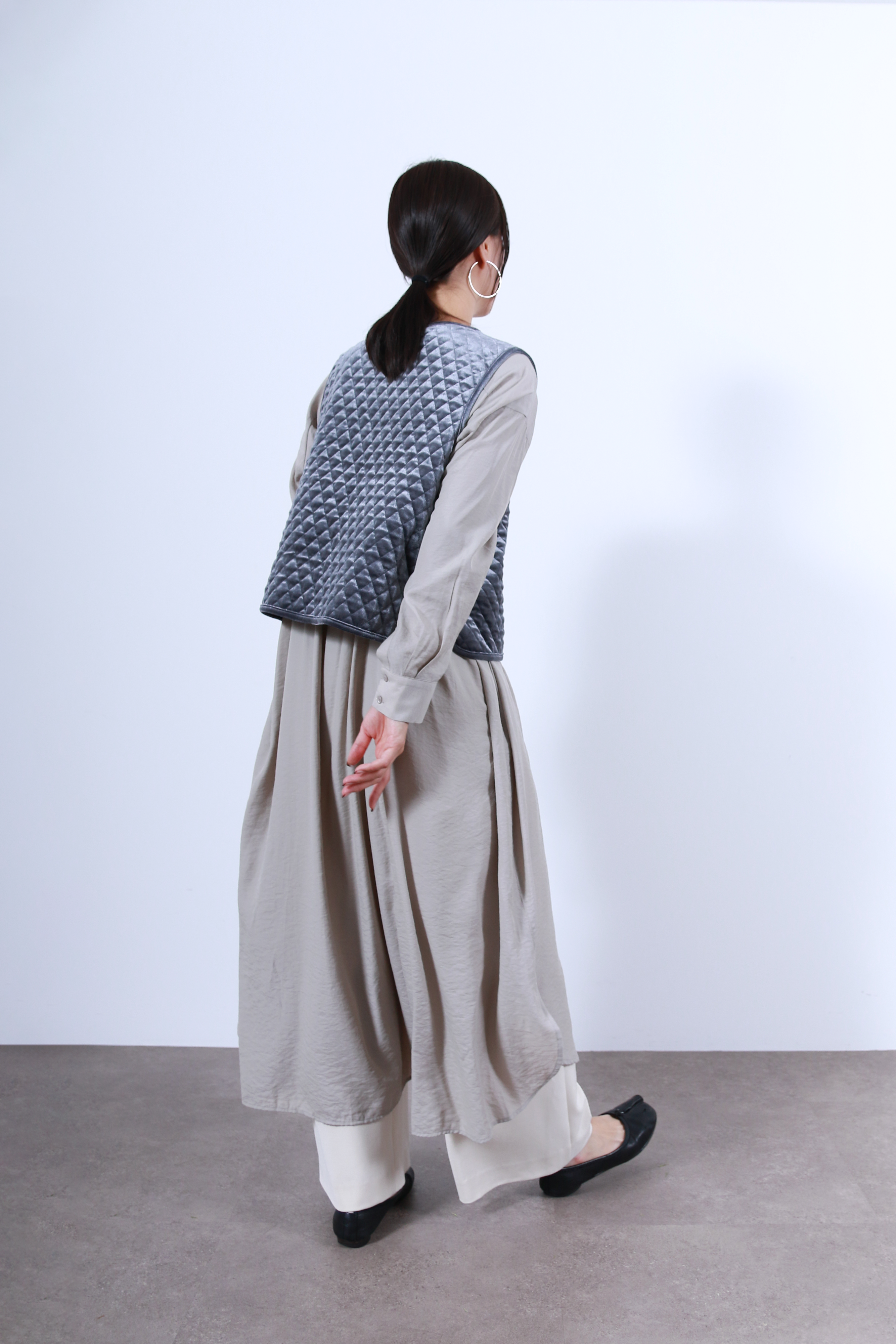 2WAYキルティングベロアベスト(6263-502)