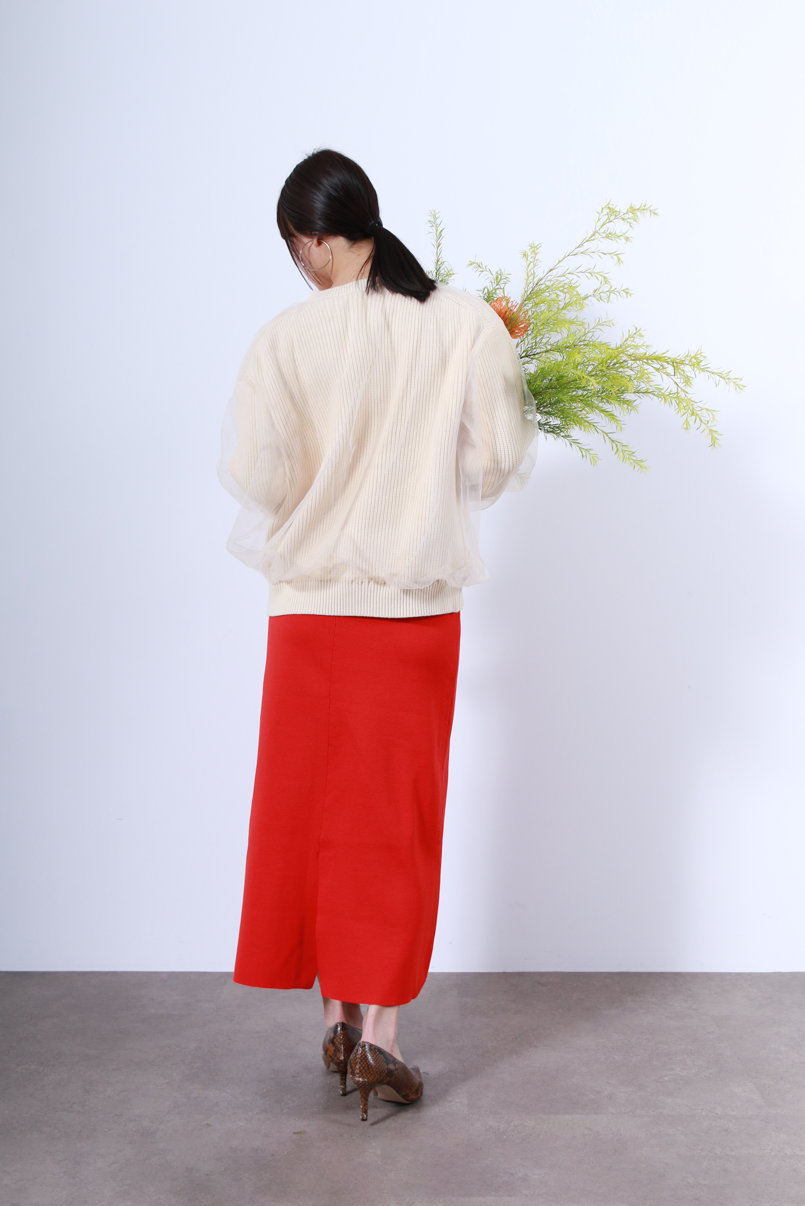 シアーチュール×ニットトップス(6263-518)