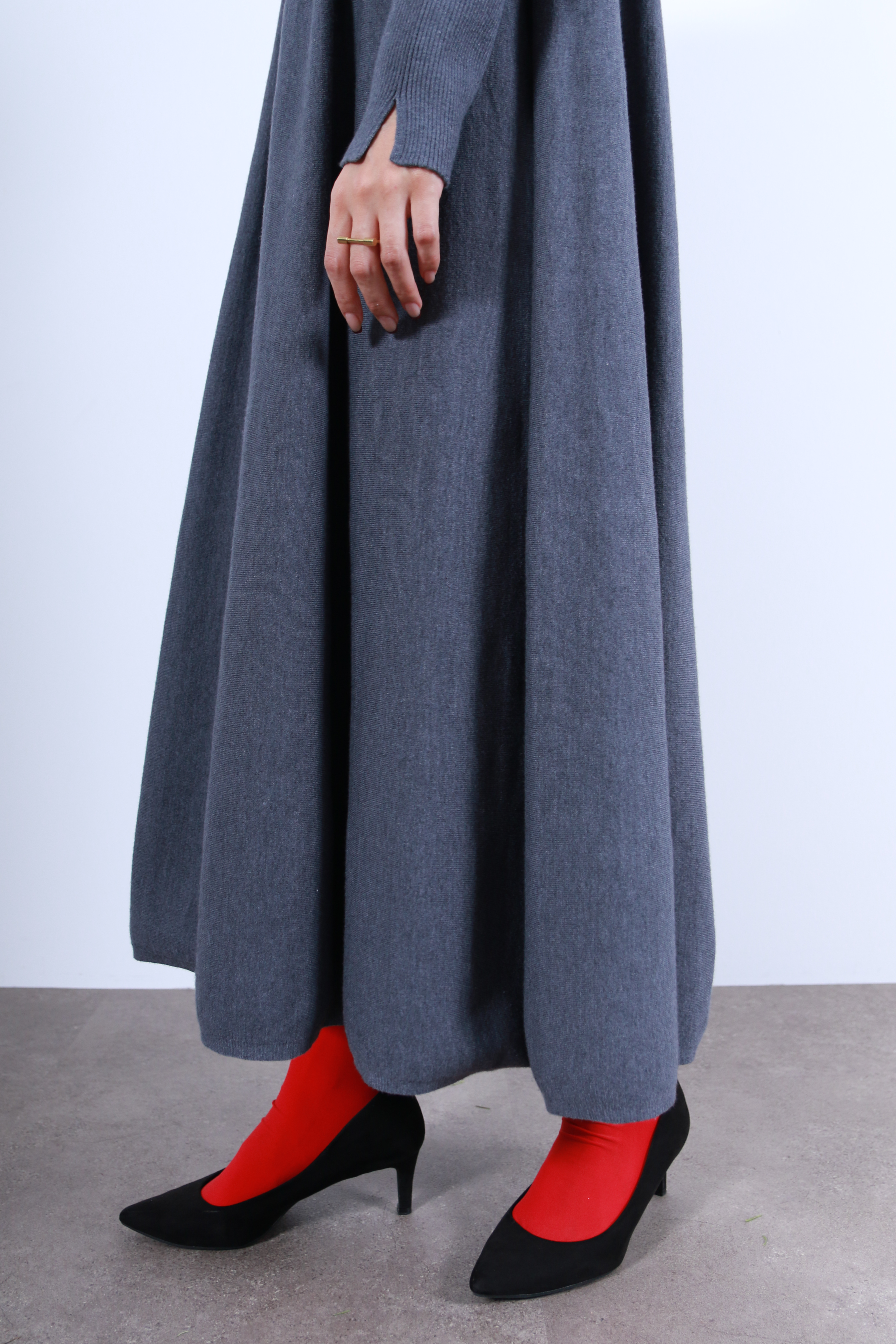 リブニットフレアーワンピース(6263-508)