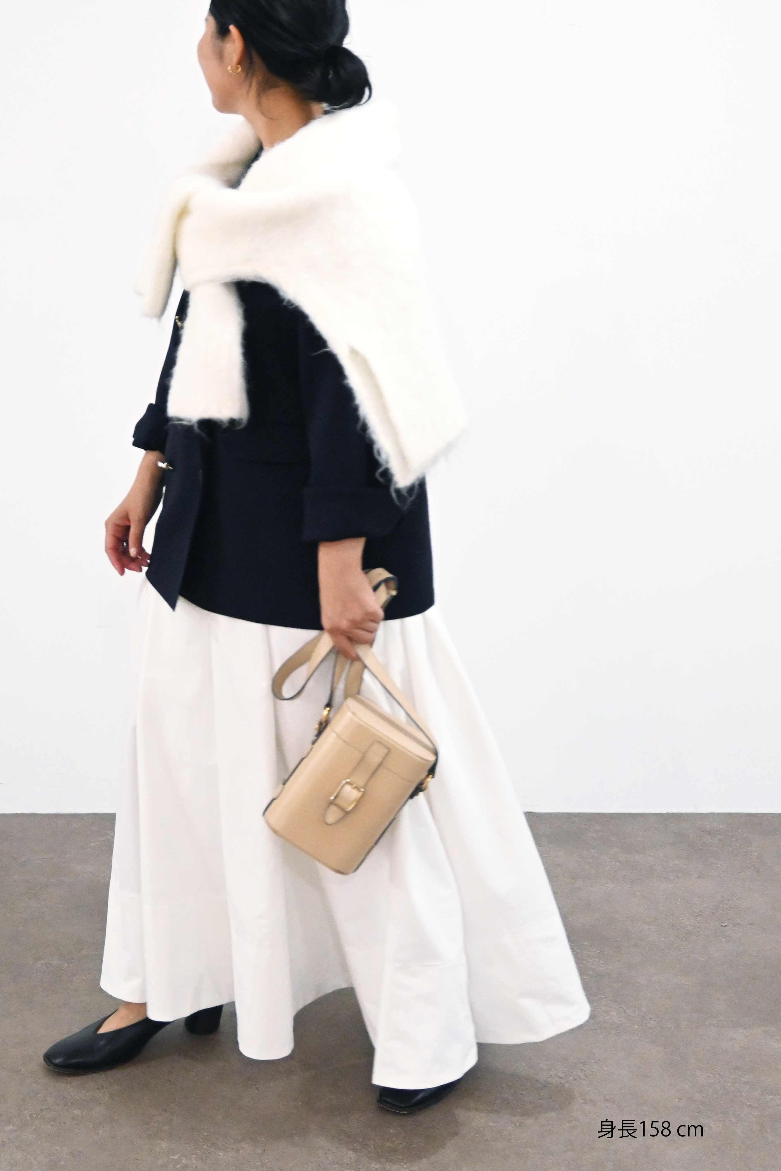 【Shikina×TORRAZZO】2WAYニット×ボリュームドレス(6265-302) 05.WHITE