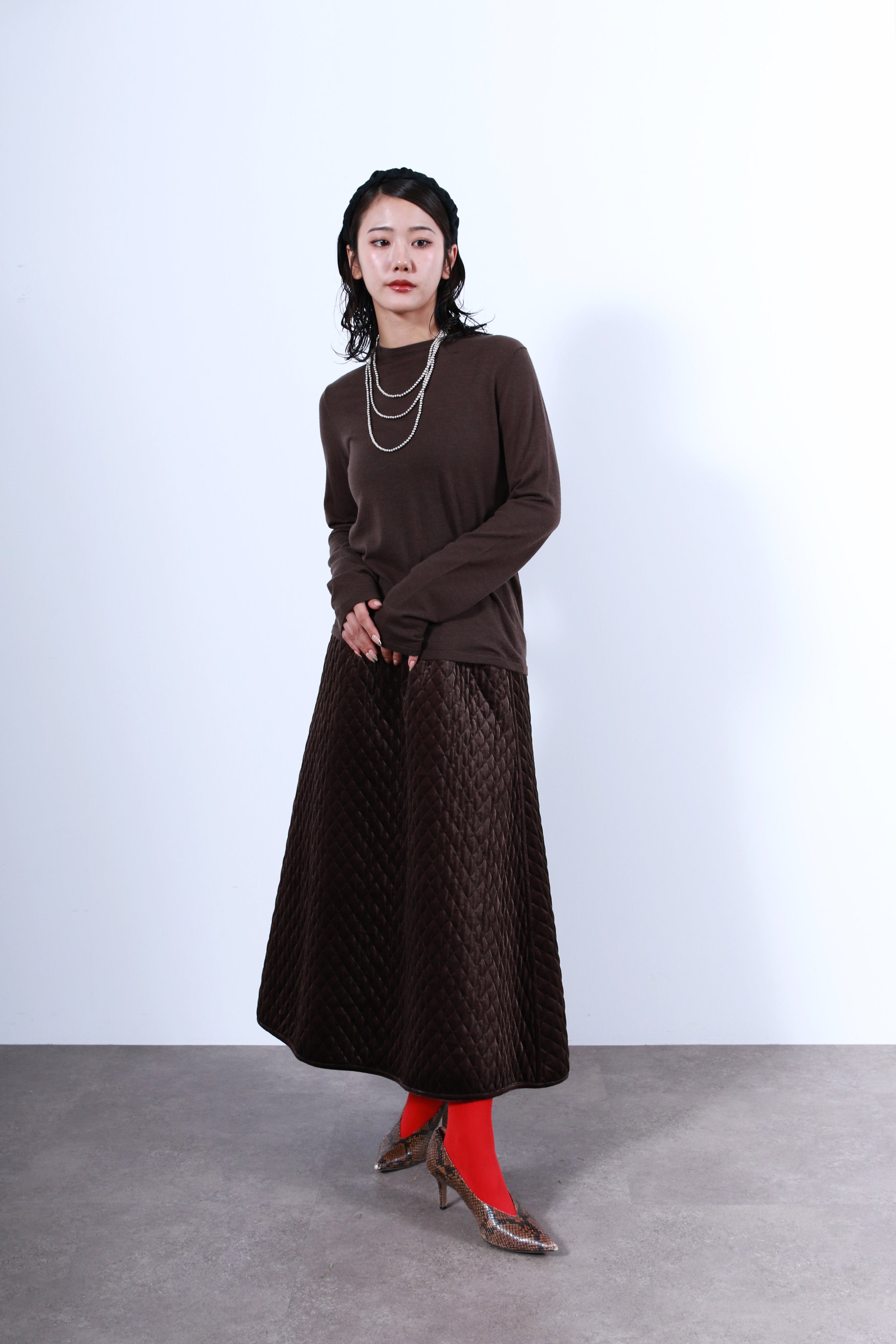 ウール混ベーシックニットトップス(6263-523)