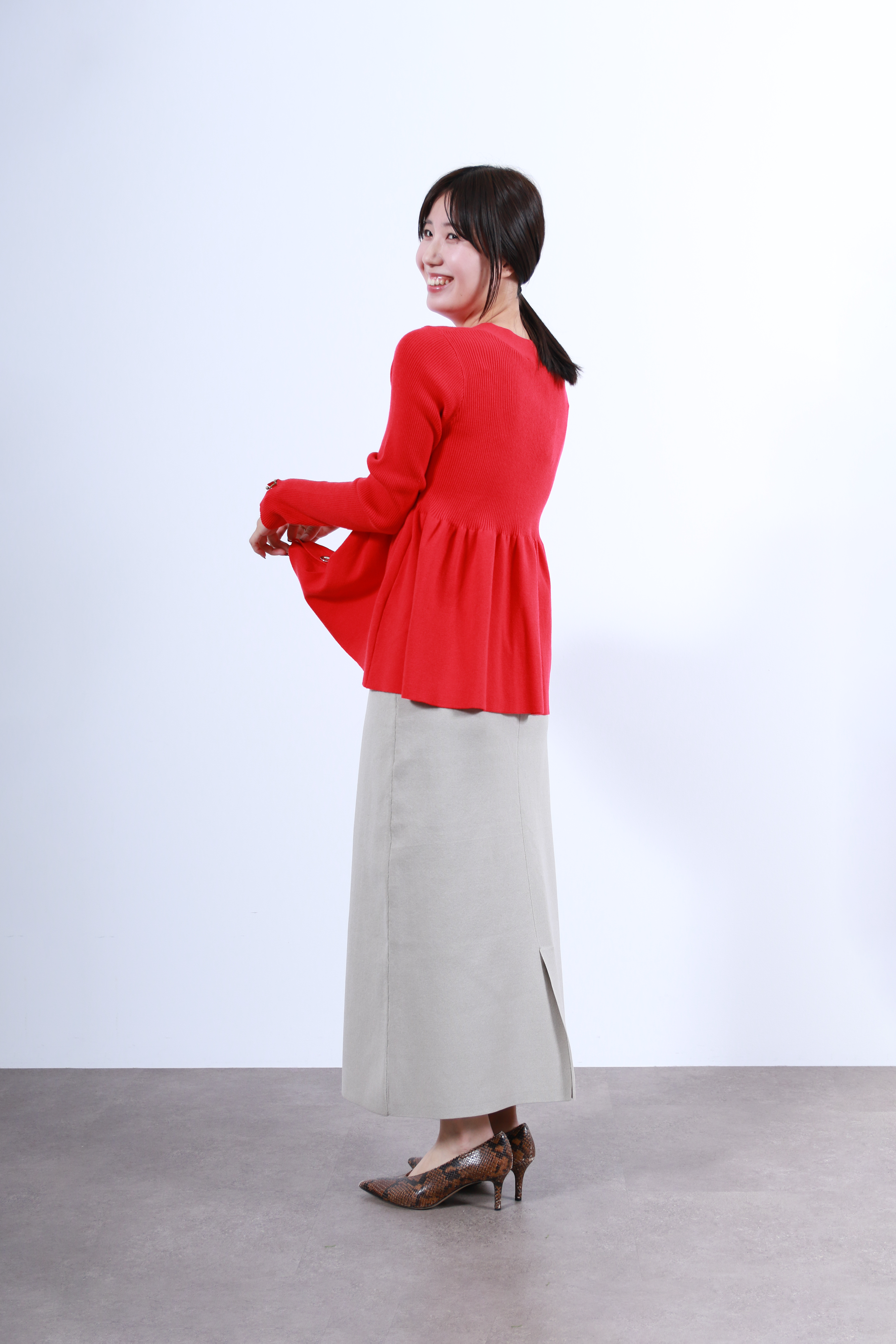 リブニットフレアカーディガン(6263-506)