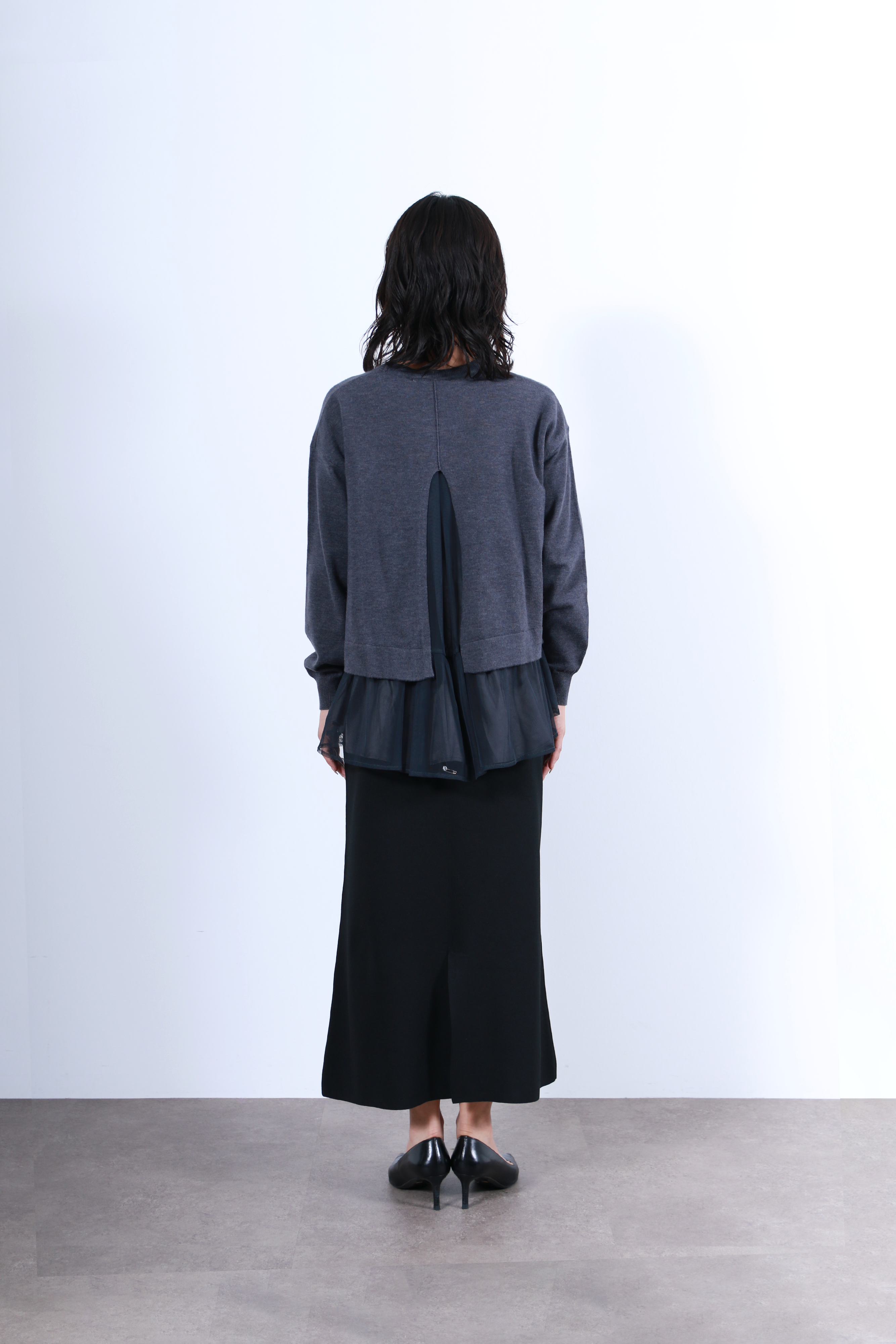 裾チュールニットトップス(6263-509)