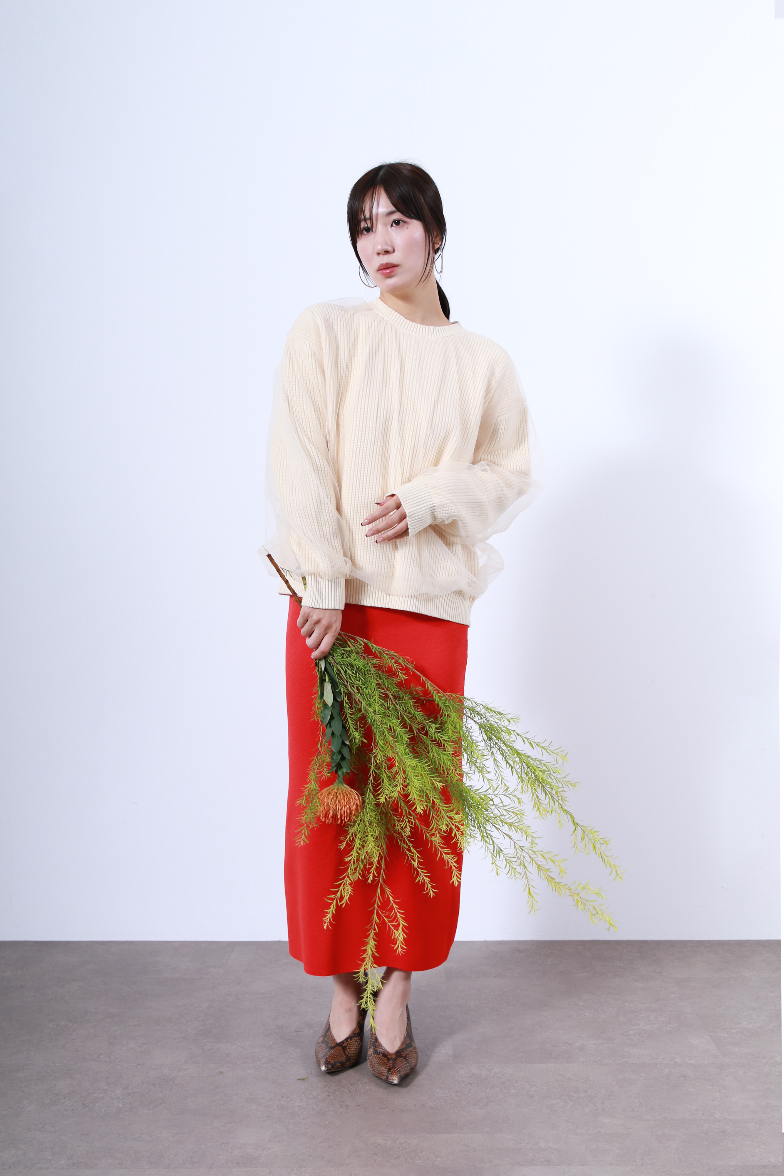 シアーチュール×ニットトップス(6263-518)