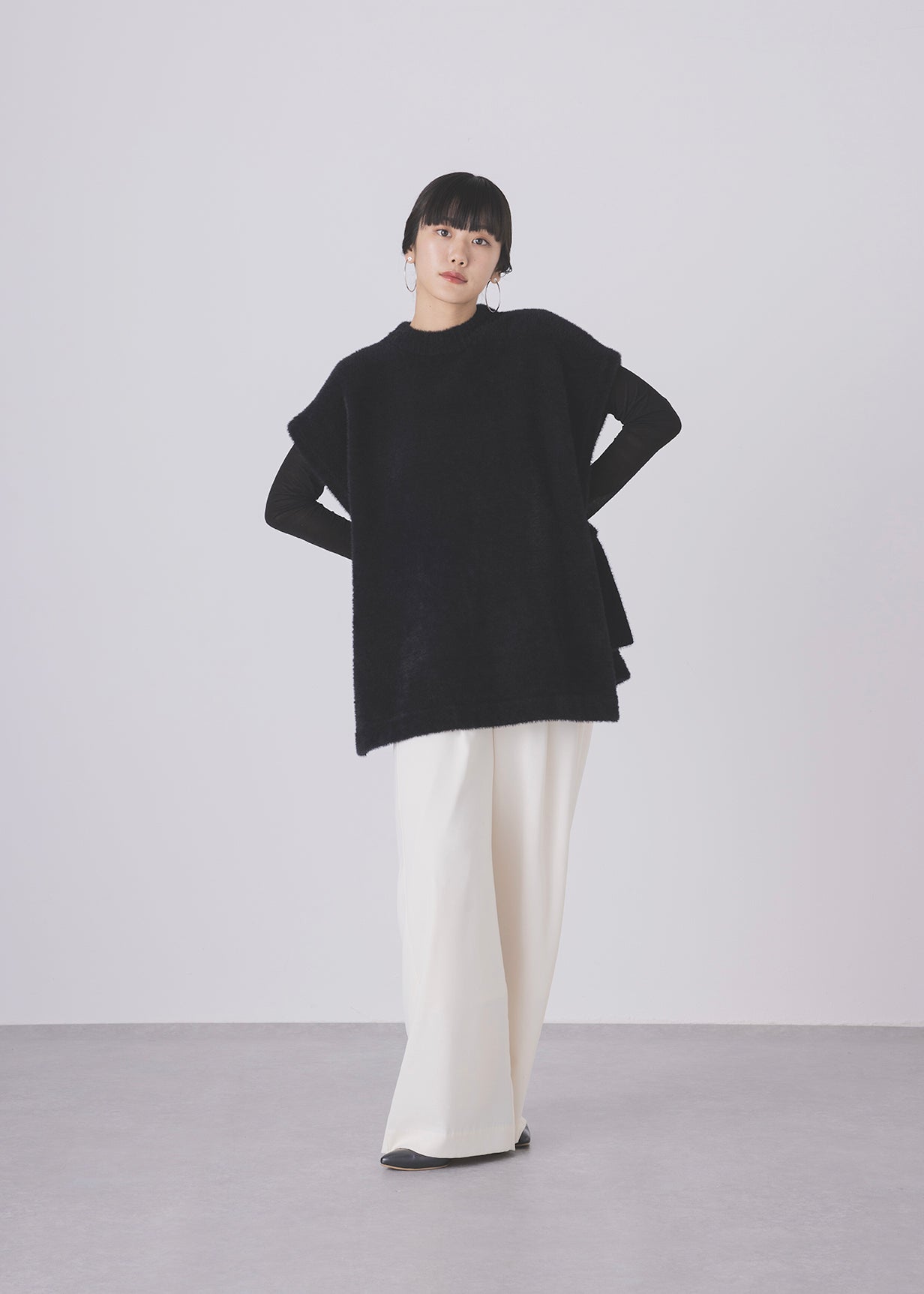 ニットベロアポンチョ(6255-381)