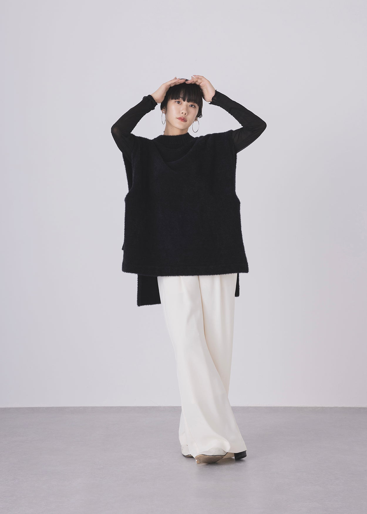 ニットベロアポンチョ(6255-381)