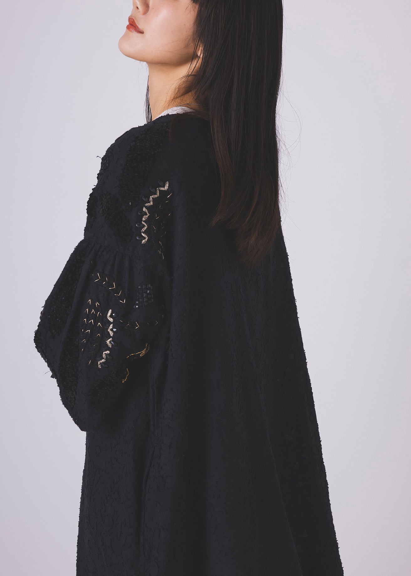 テクニカル刺繍ジャガードワンピース(3516-545)