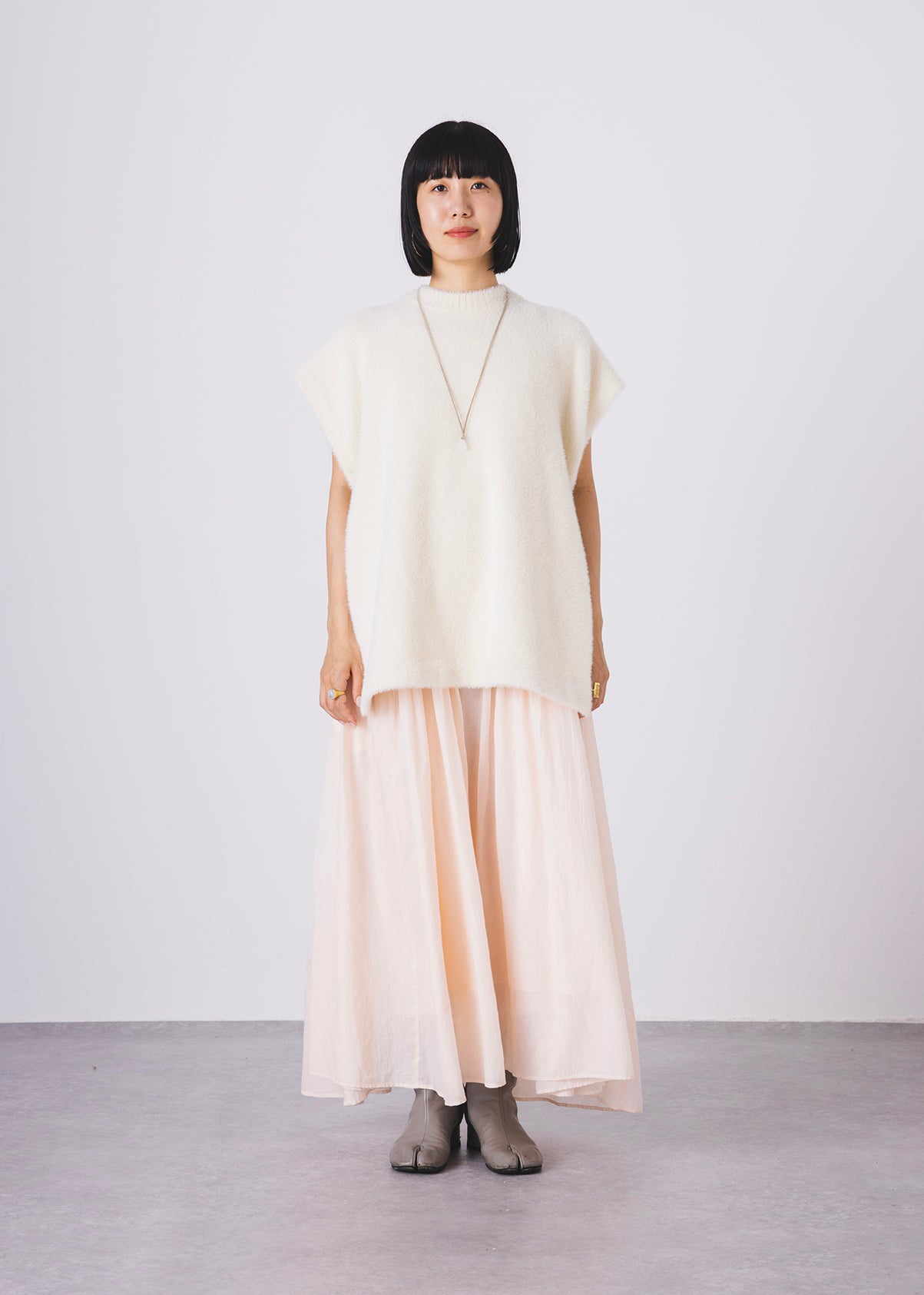 ニットベロアポンチョ(6255-381)