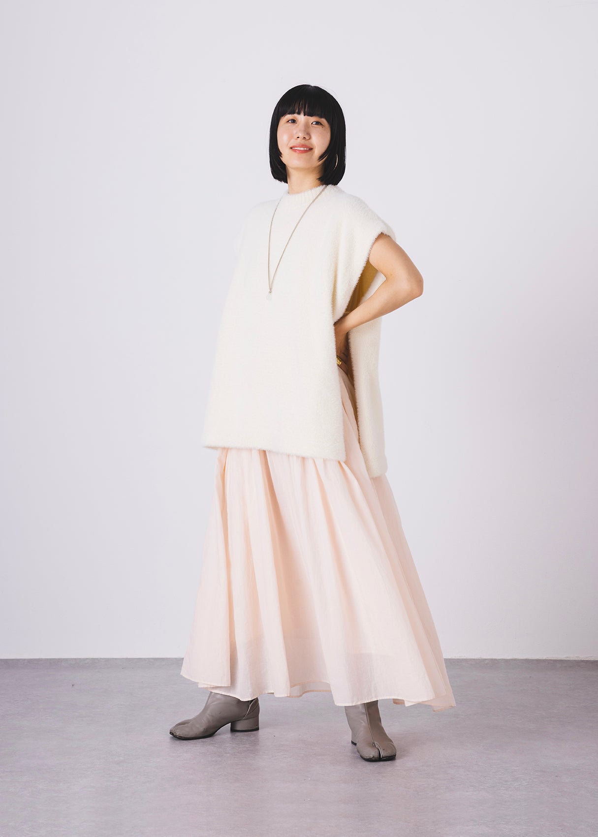 ニットベロアポンチョ(6255-381)