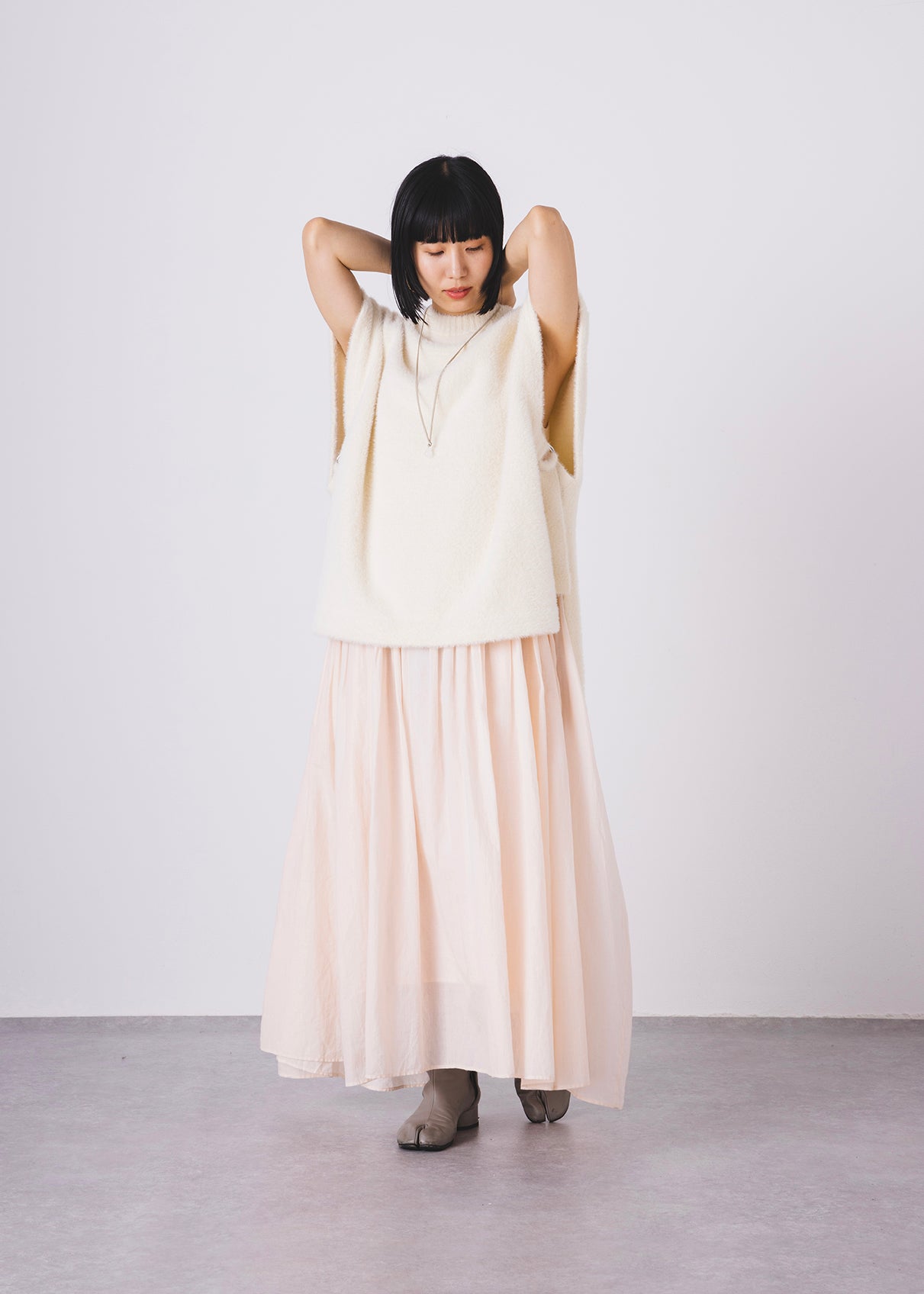 ニットベロアポンチョ(6255-381)