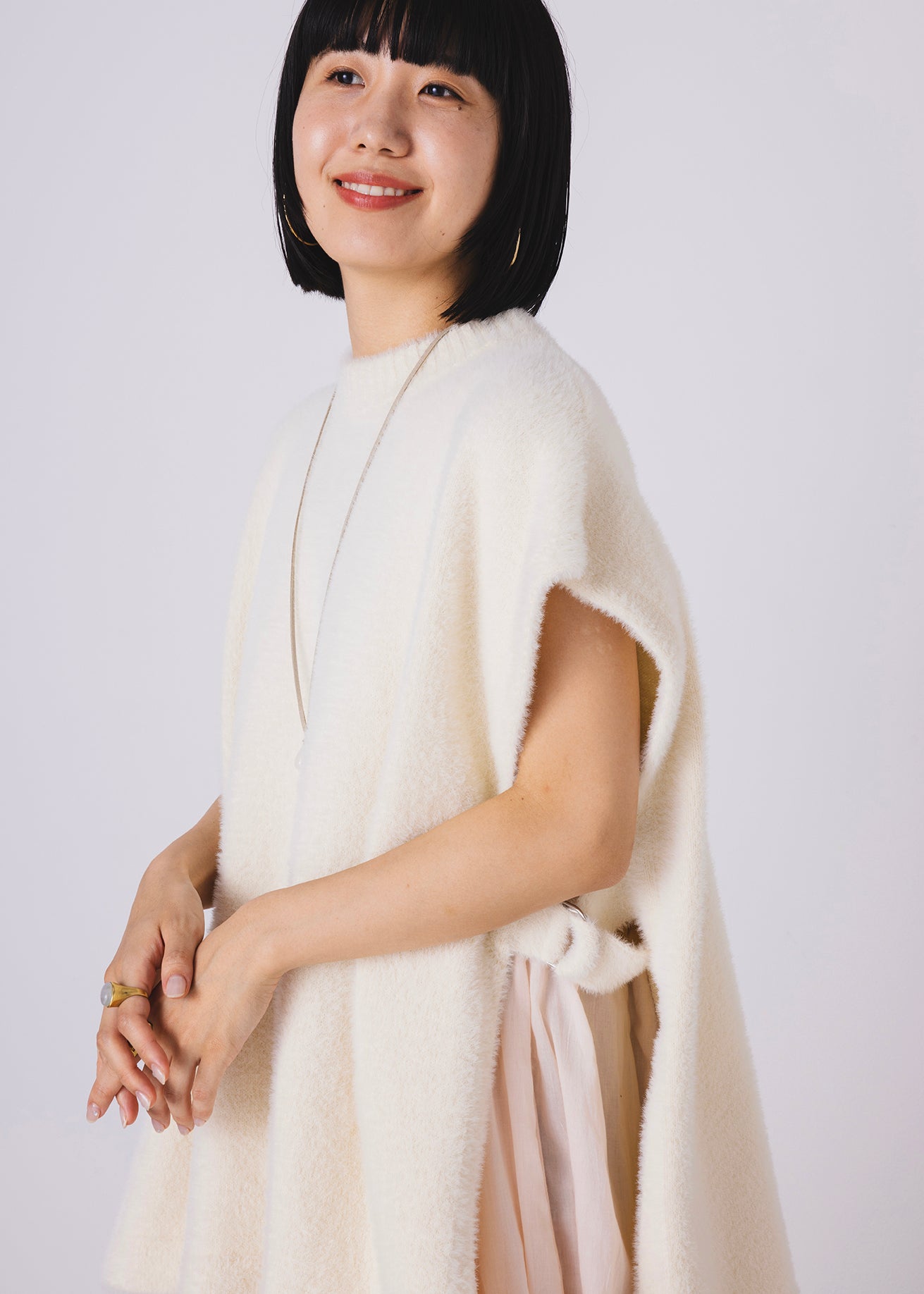 ニットベロアポンチョ(6255-381)