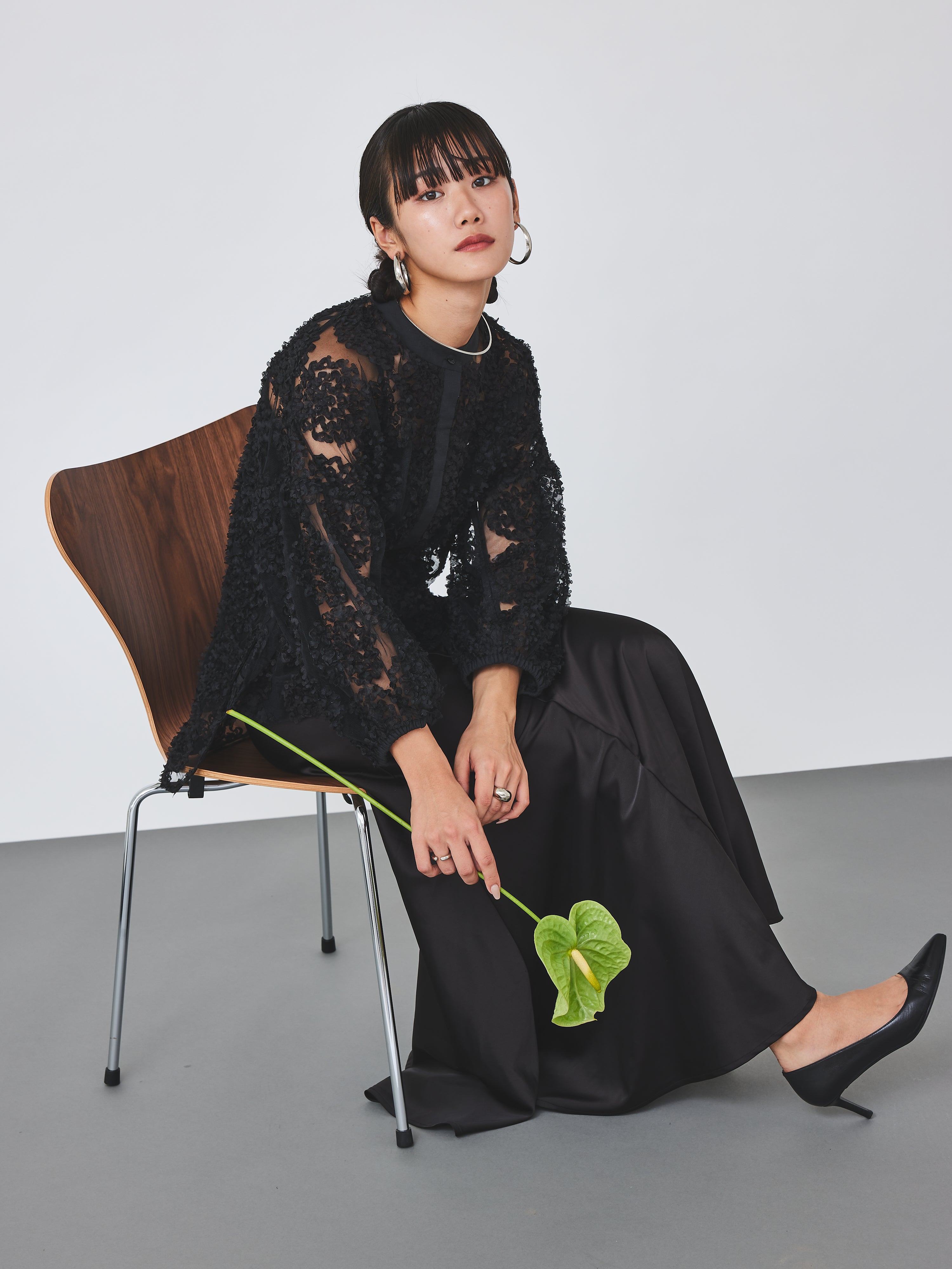 メッシュ刺繍レースブラウス(6259-482/6265-572)