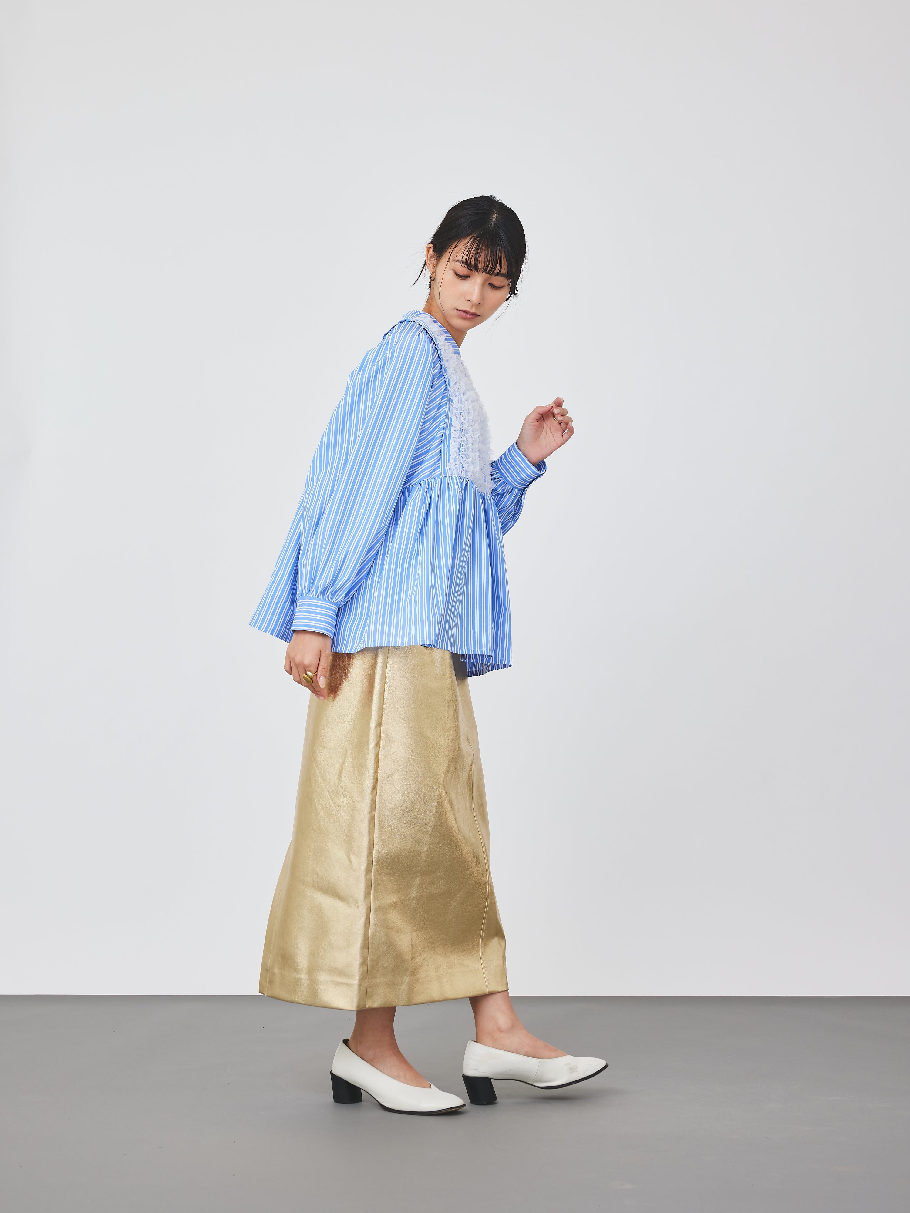 ストライプメッシュブラウス(6259-475)