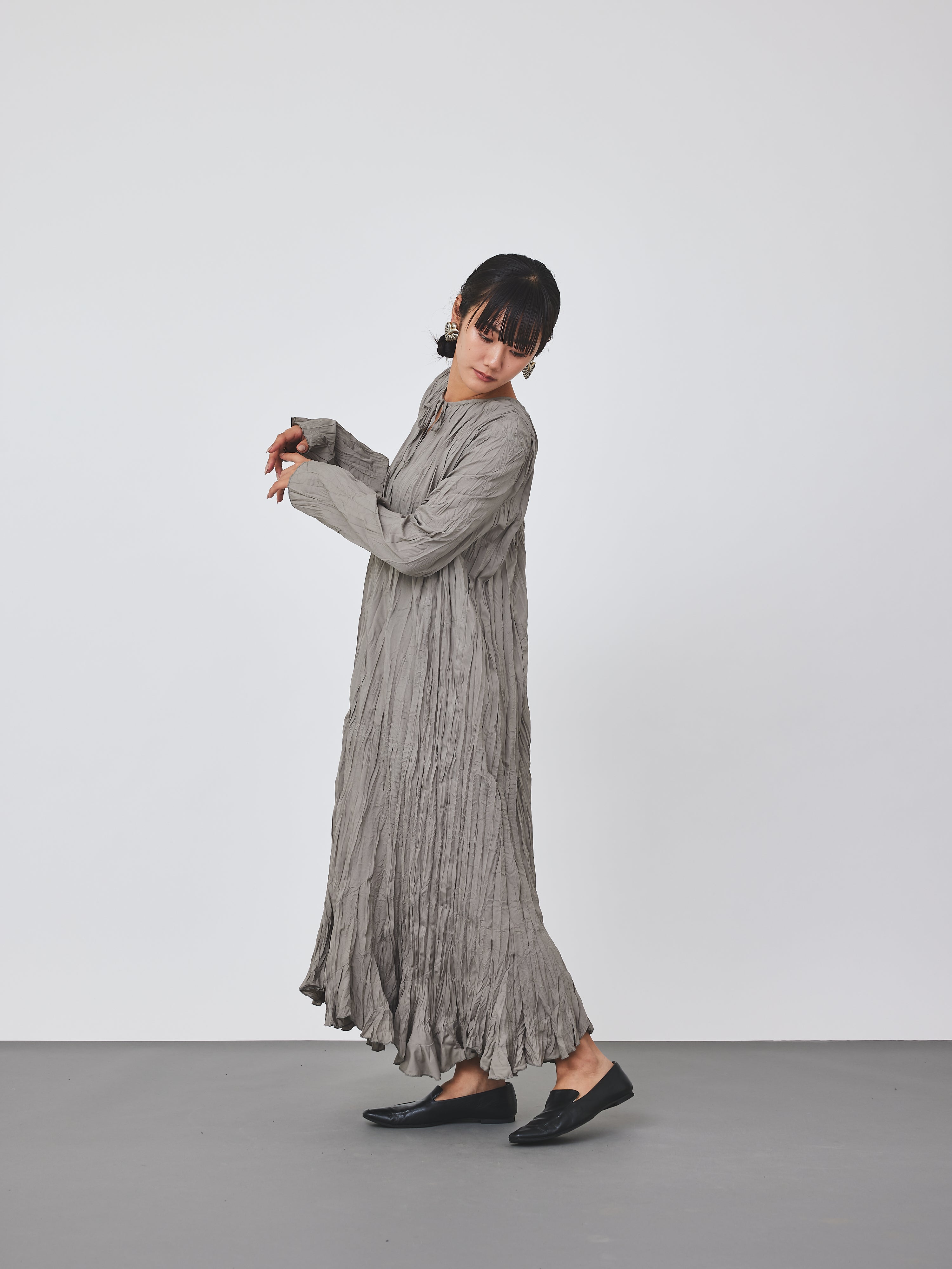 クリンクル加工2WAYワンピース(6259-476)