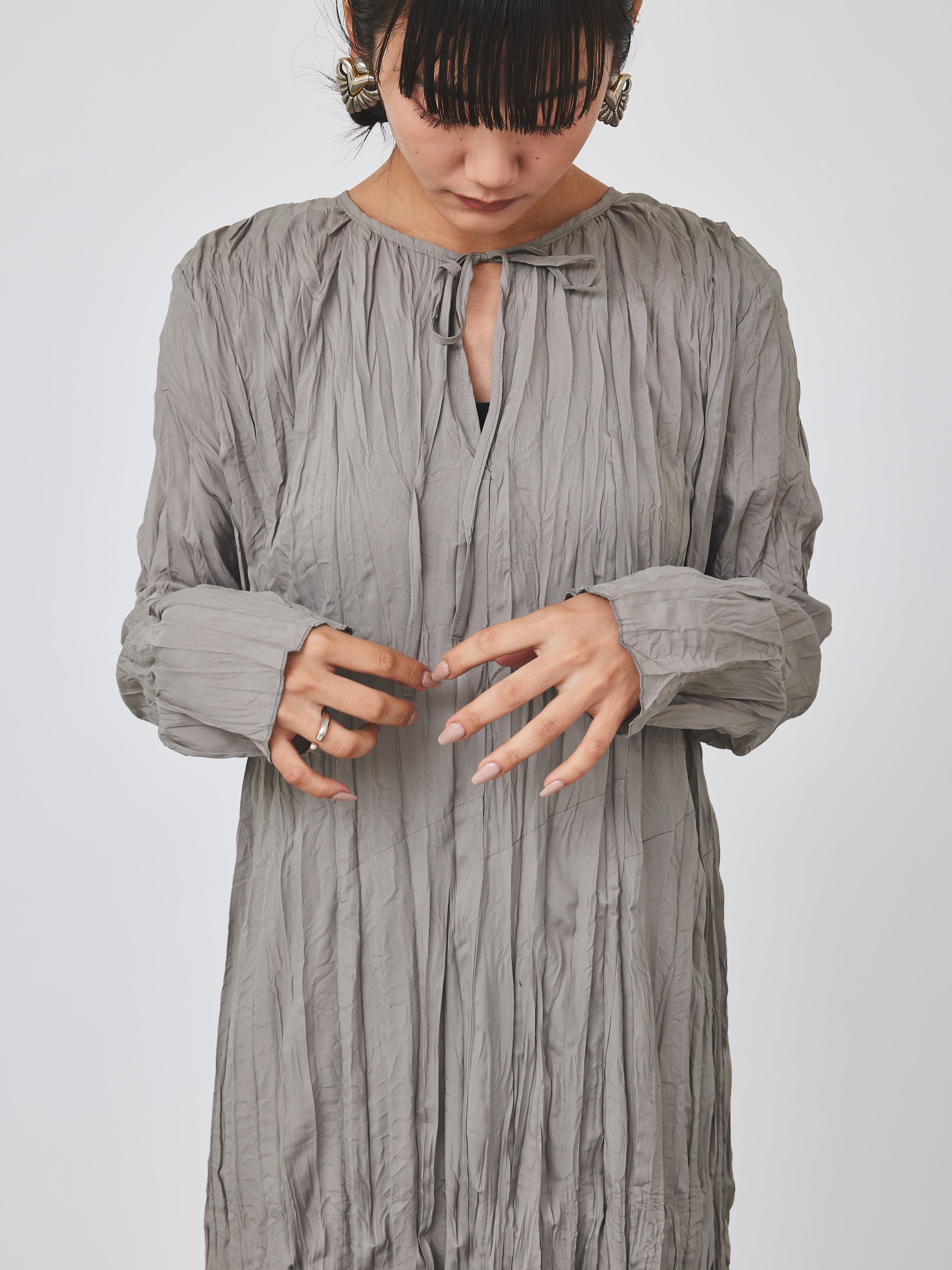 クリンクル加工2WAYワンピース(6259-476)