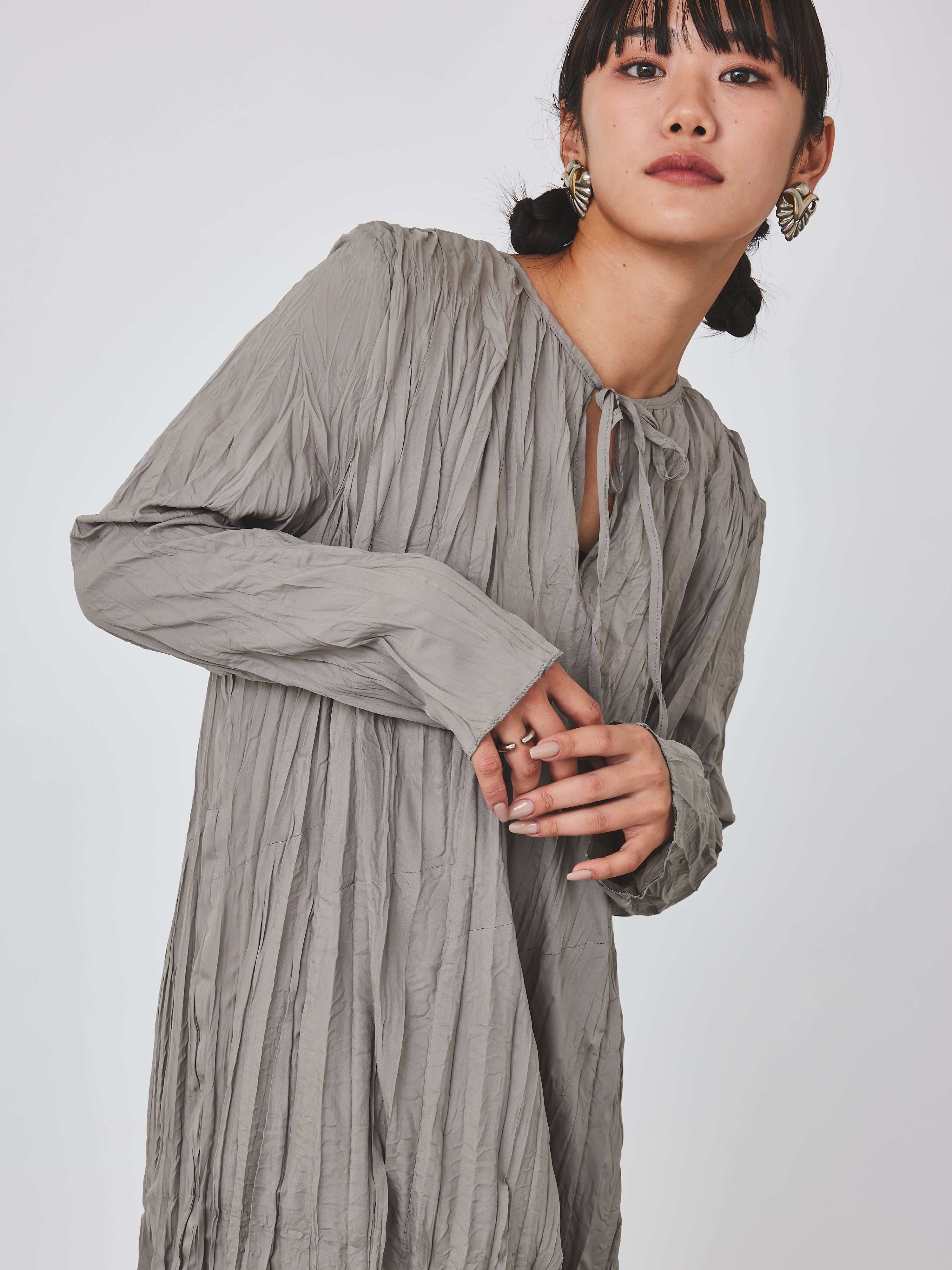 クリンクル加工2WAYワンピース(6259-476)