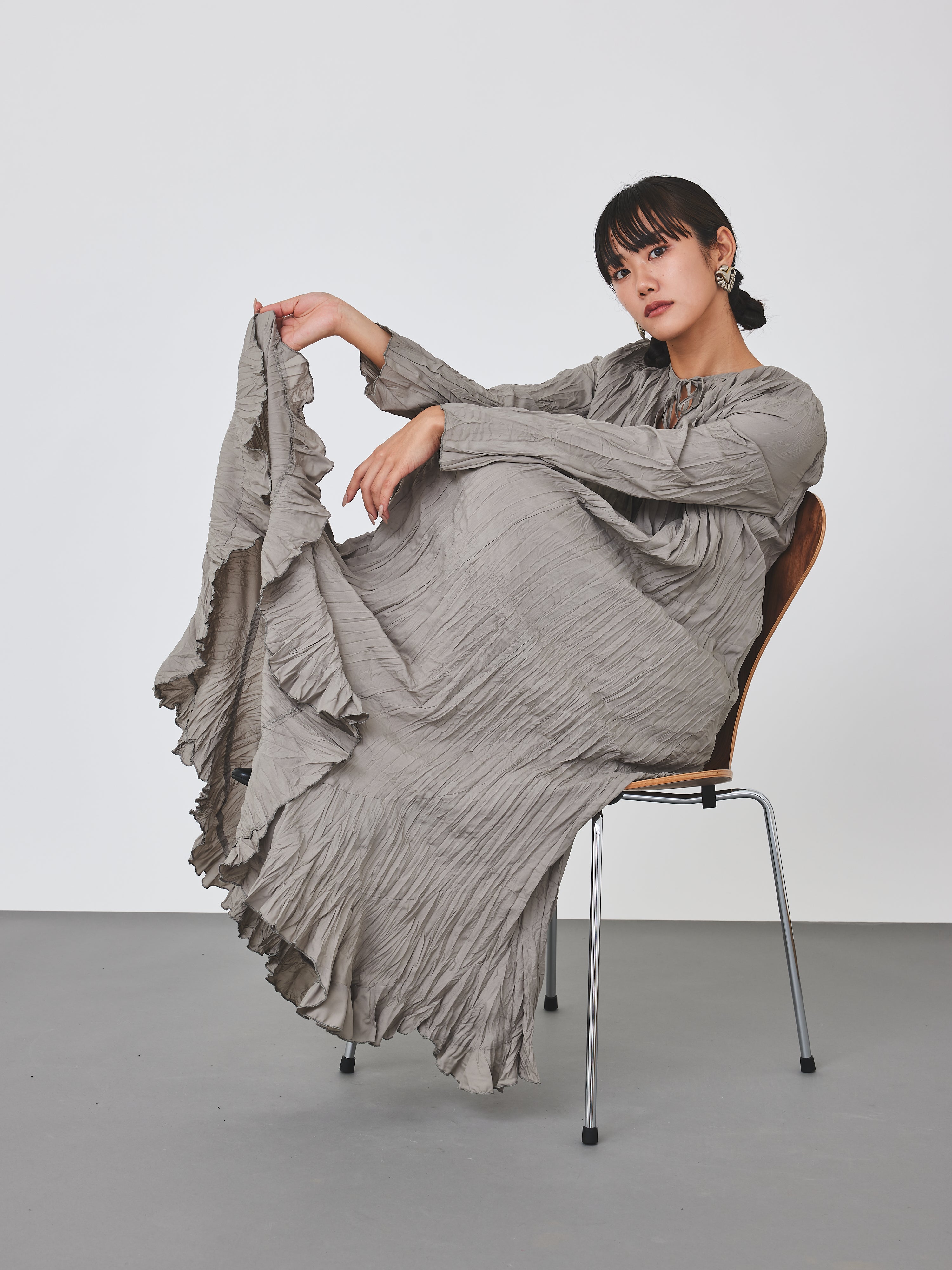 クリンクル加工2WAYワンピース(6259-476)