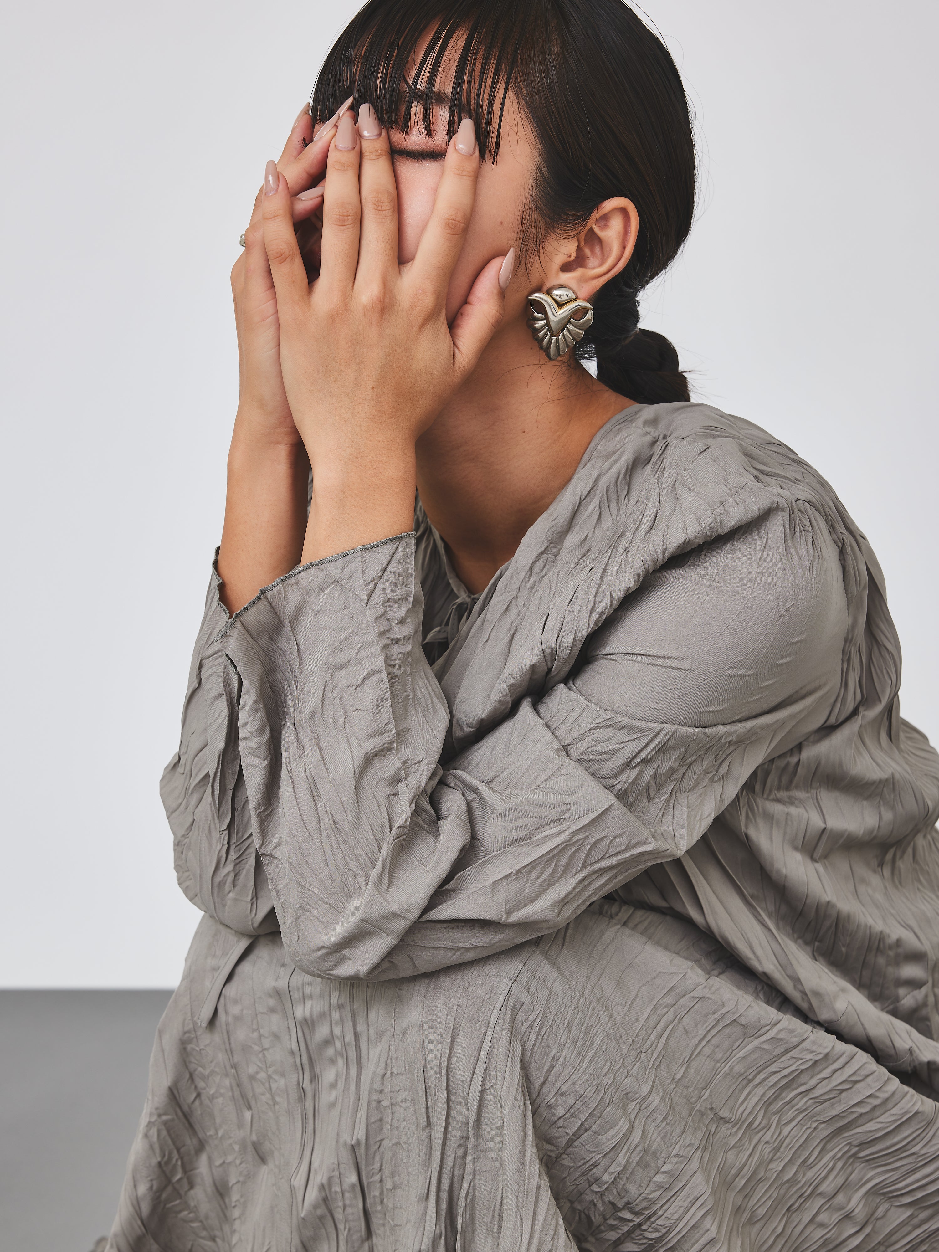 クリンクル加工2WAYワンピース(6259-476)