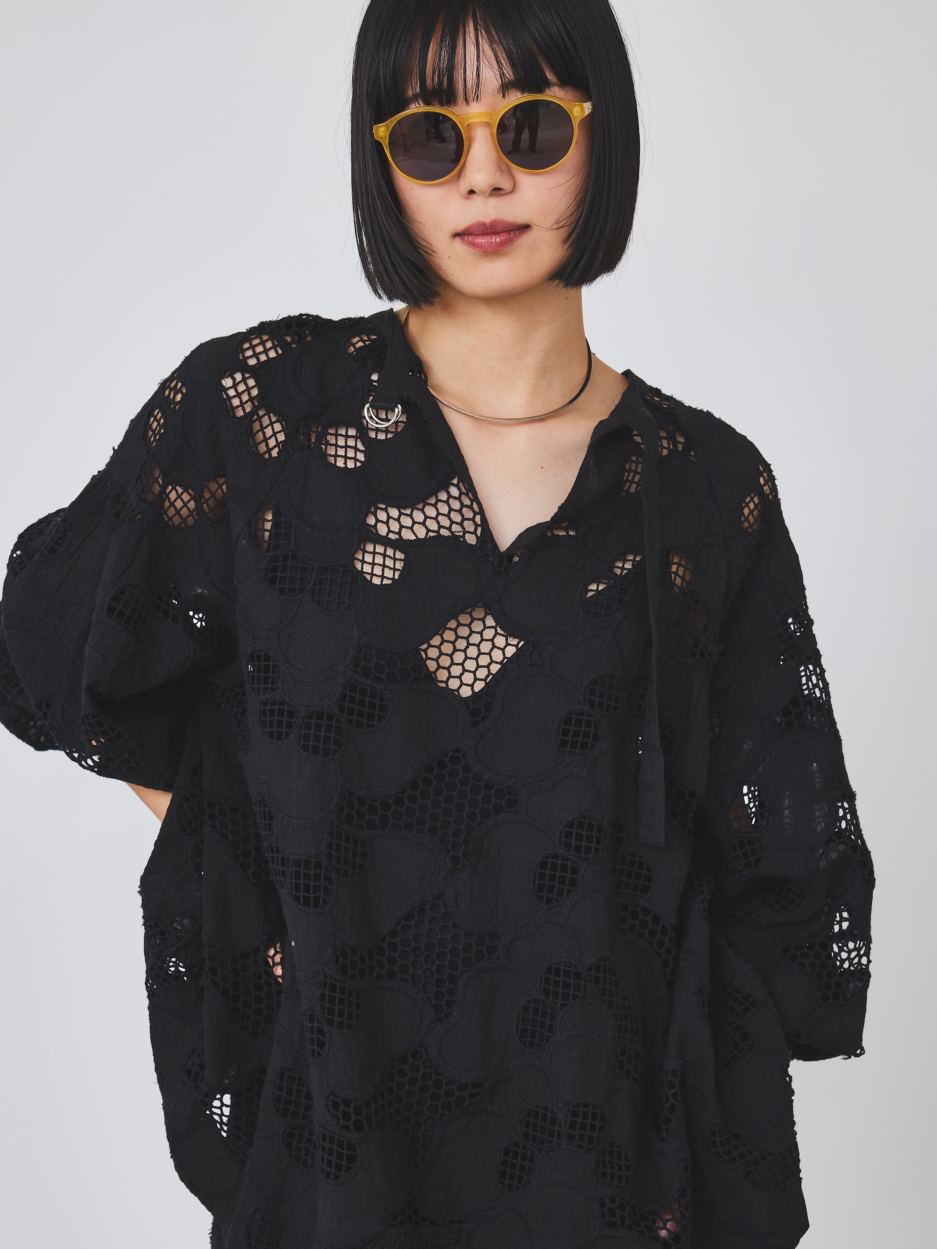 カットワークレースブラウス(6259-529)