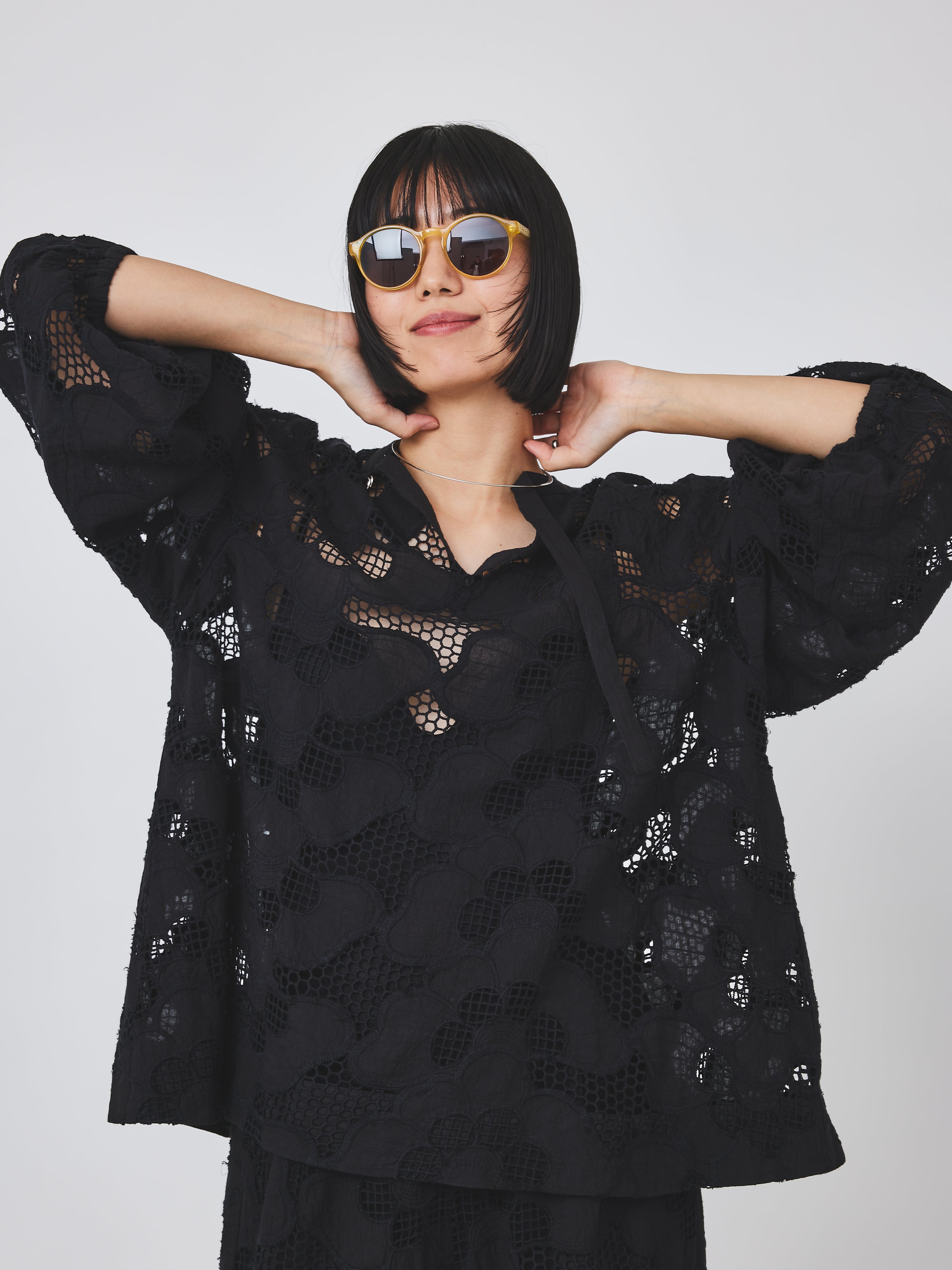 カットワークレースブラウス(6259-529)