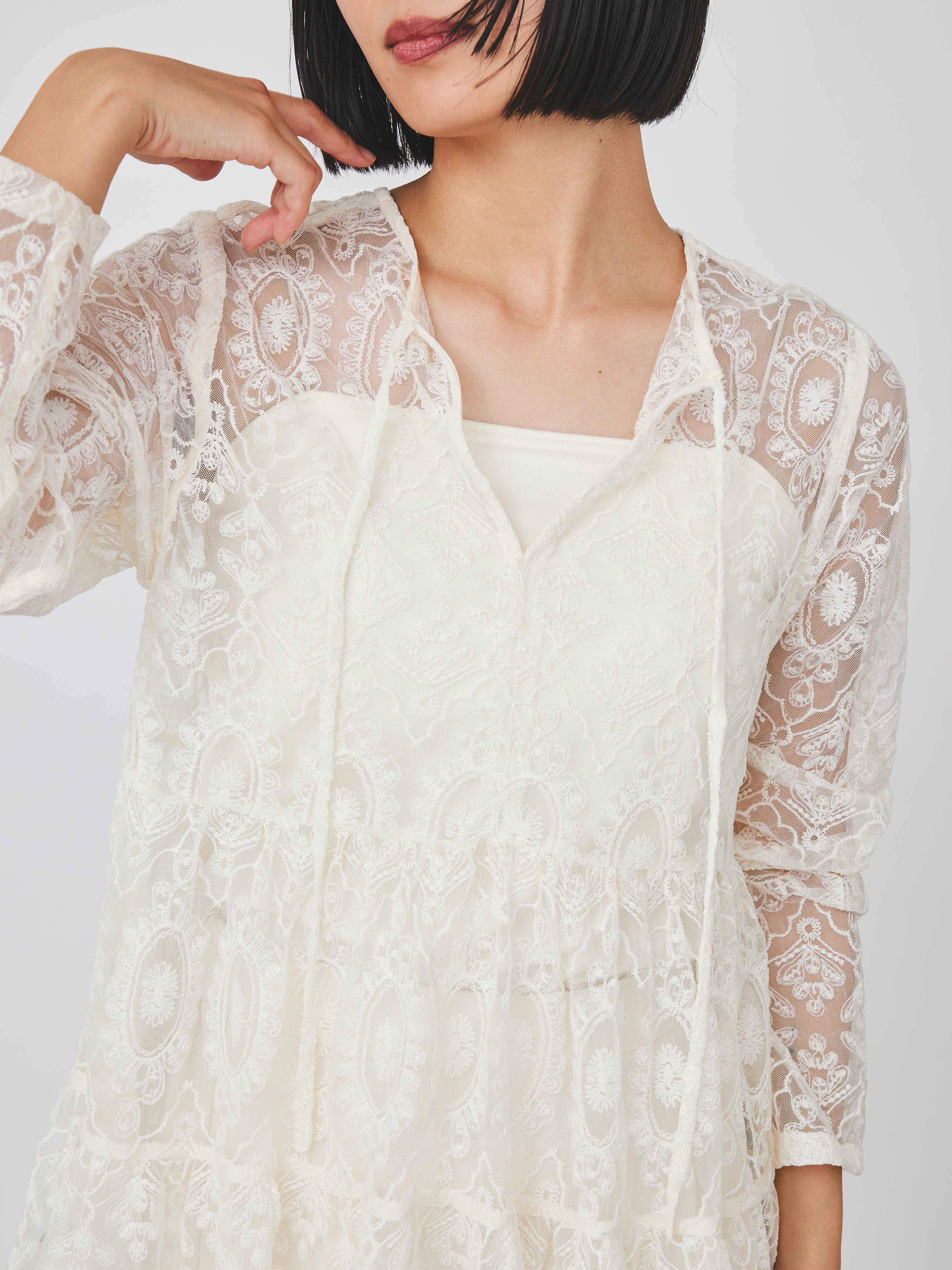 レースティアードブラウス(6259-469)