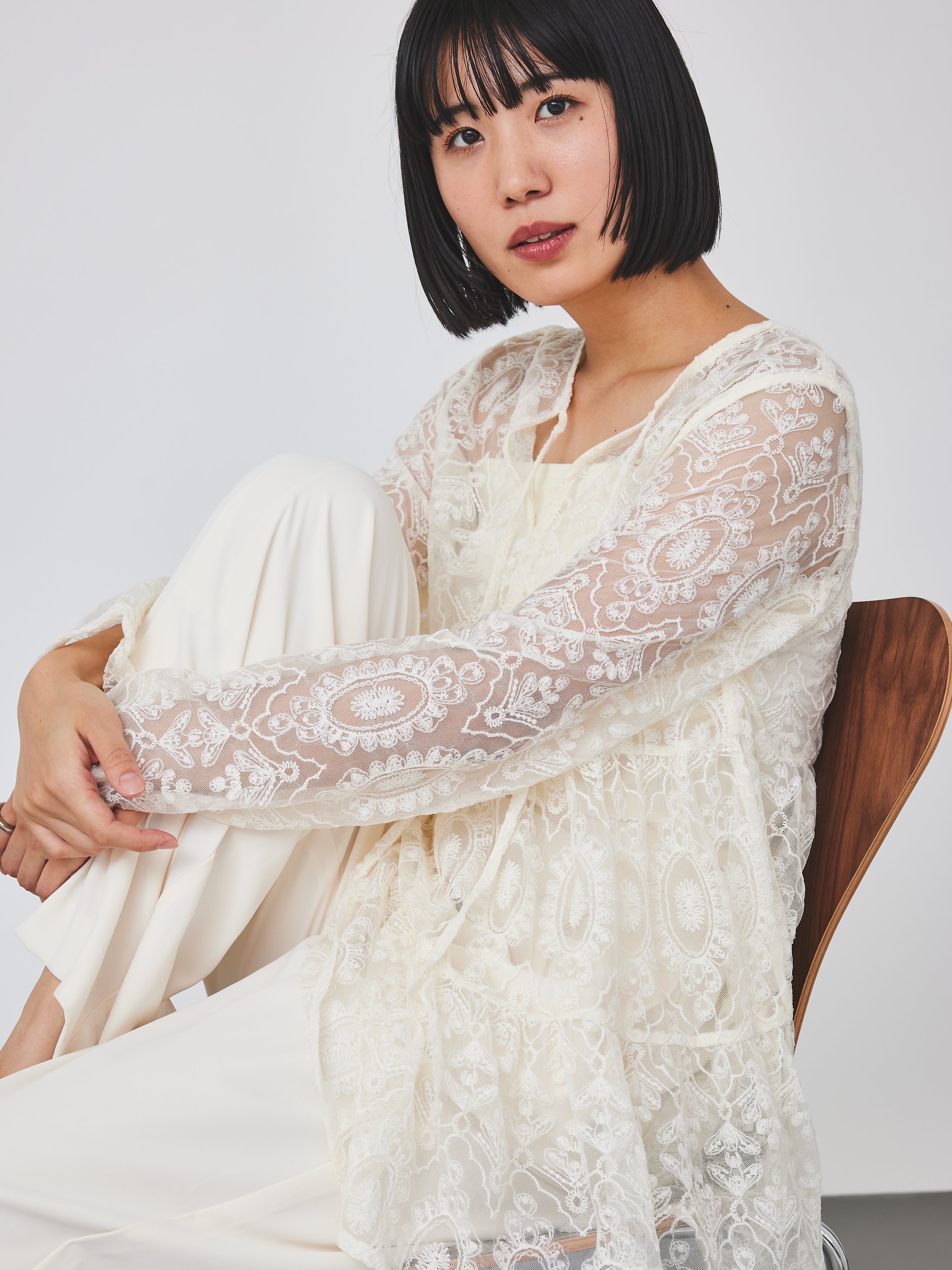 レースティアードブラウス(6259-469)