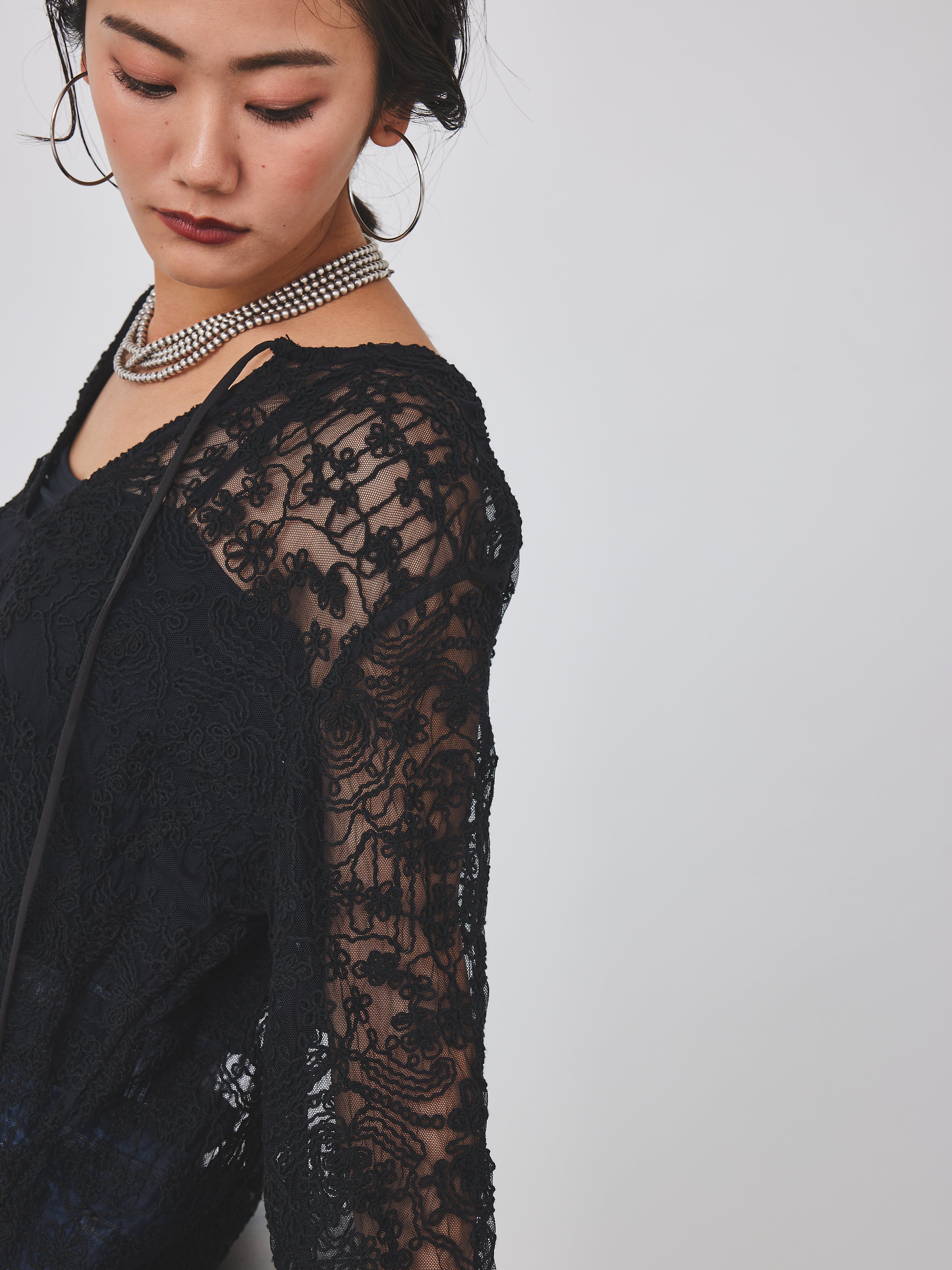 【再入荷】立体コード刺繍レースワンピース(6259-490)