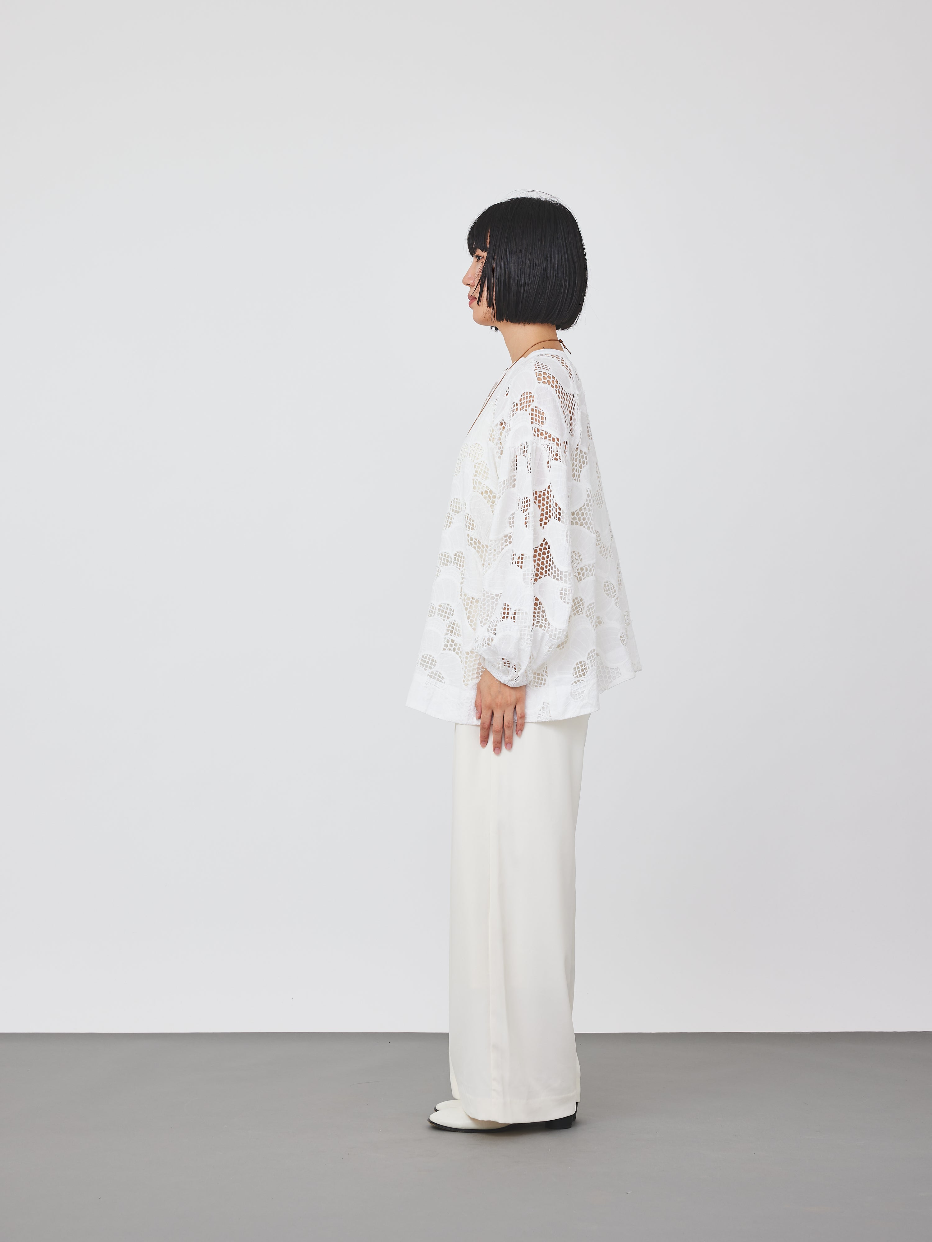 カットワークレースブラウス(6259-529)