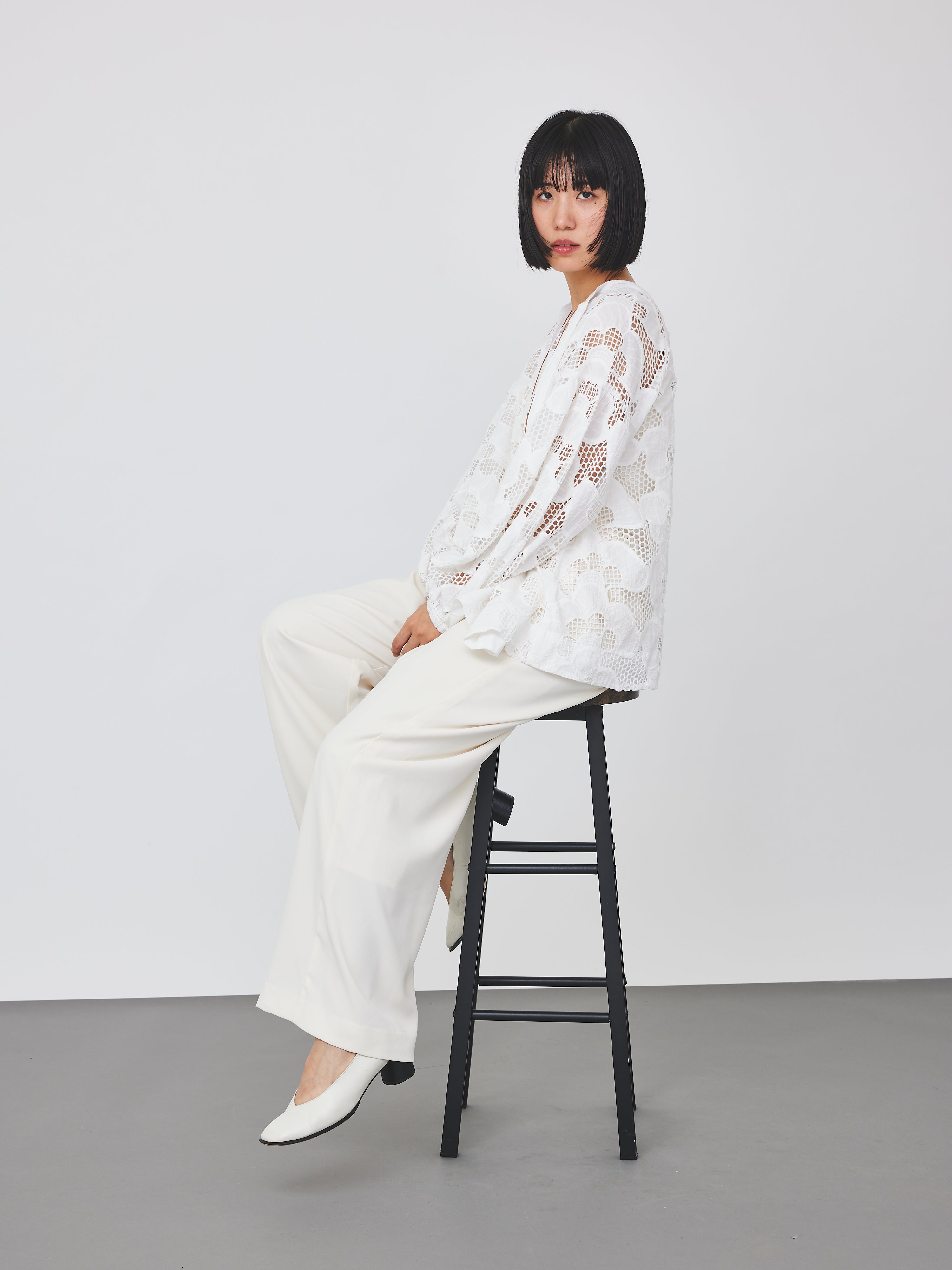 カットワークレースブラウス(6259-529)