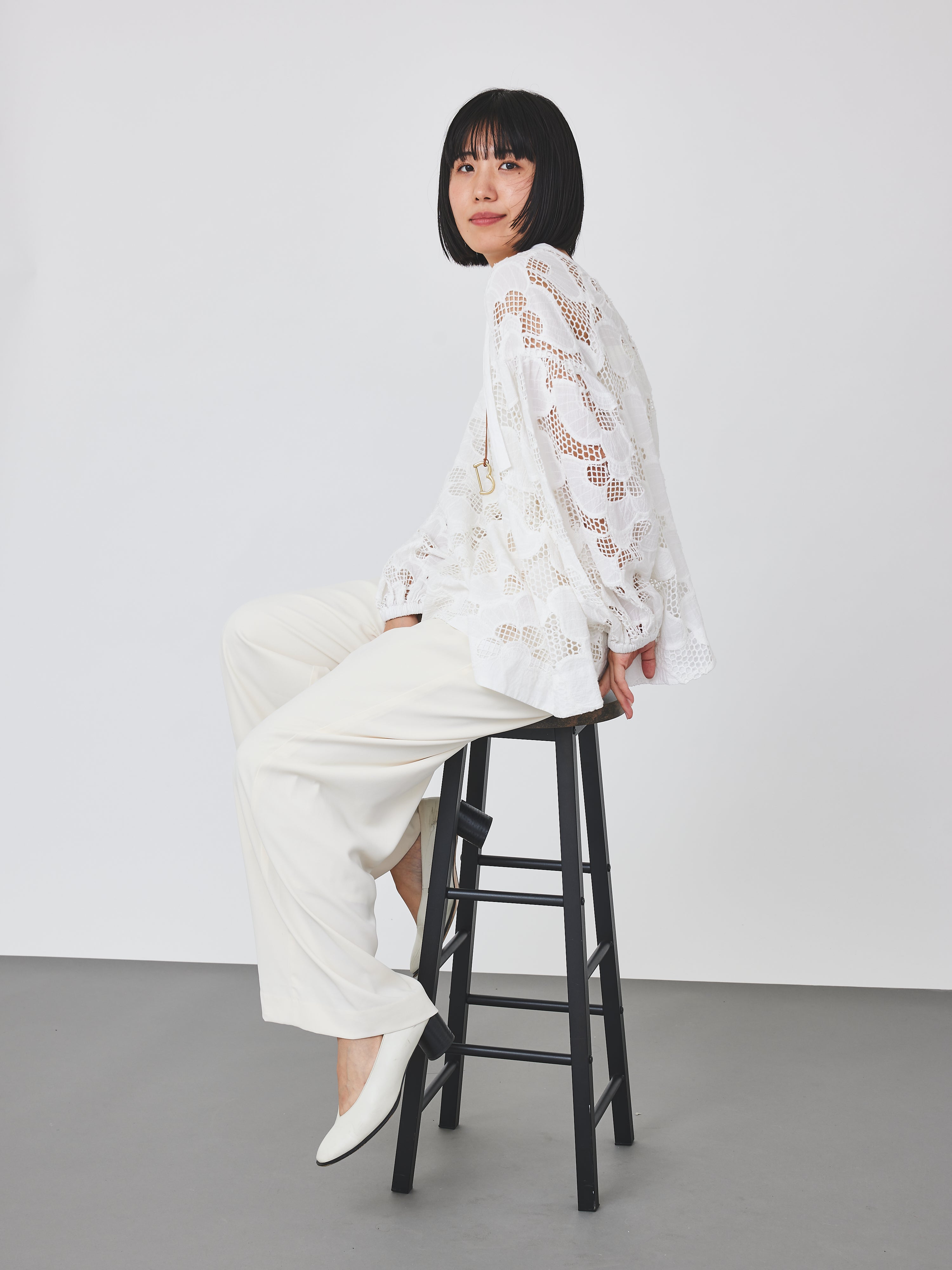 カットワークレースブラウス(6259-529)