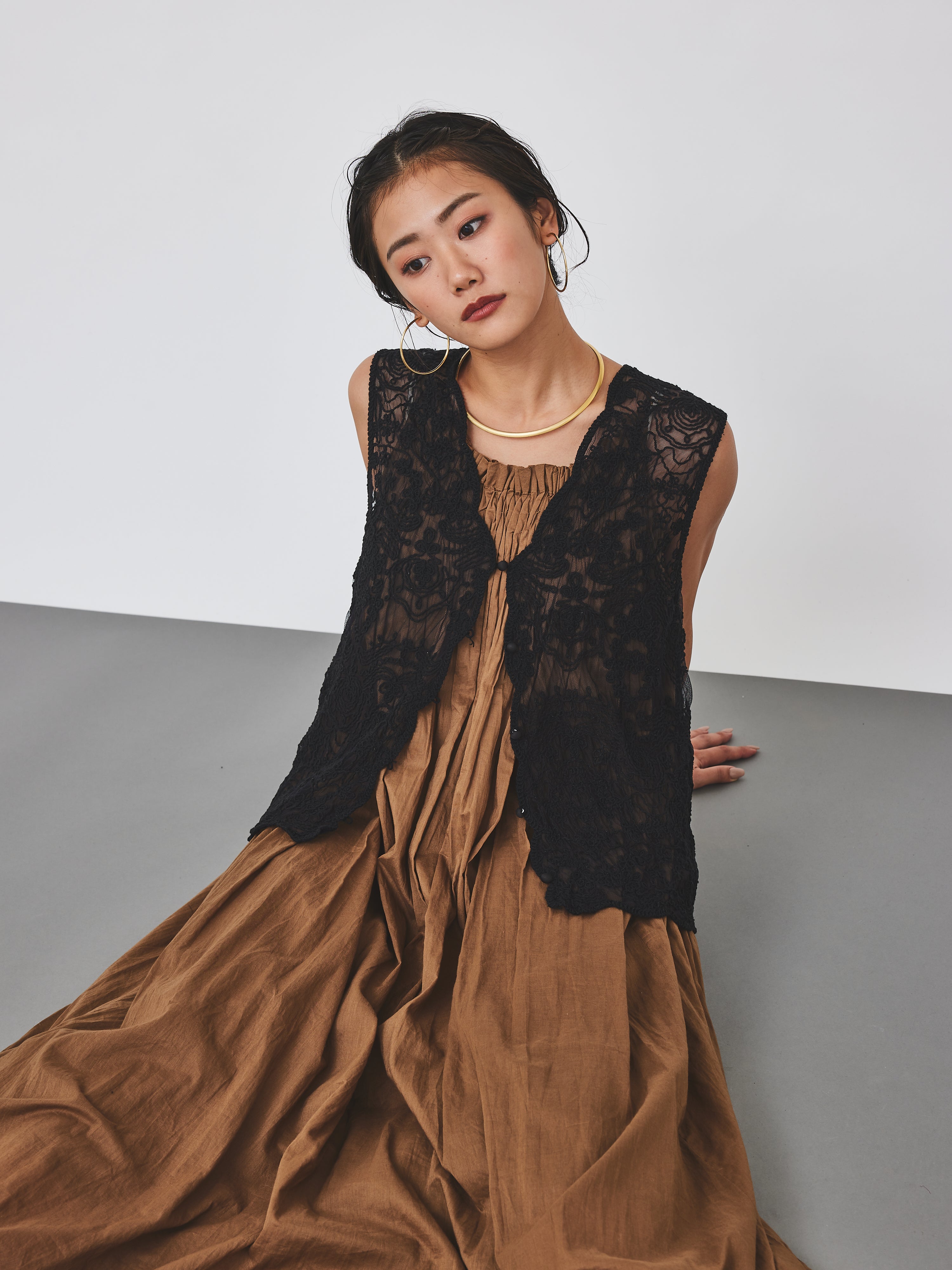 ランダムタックキャミドレス(6254-569)