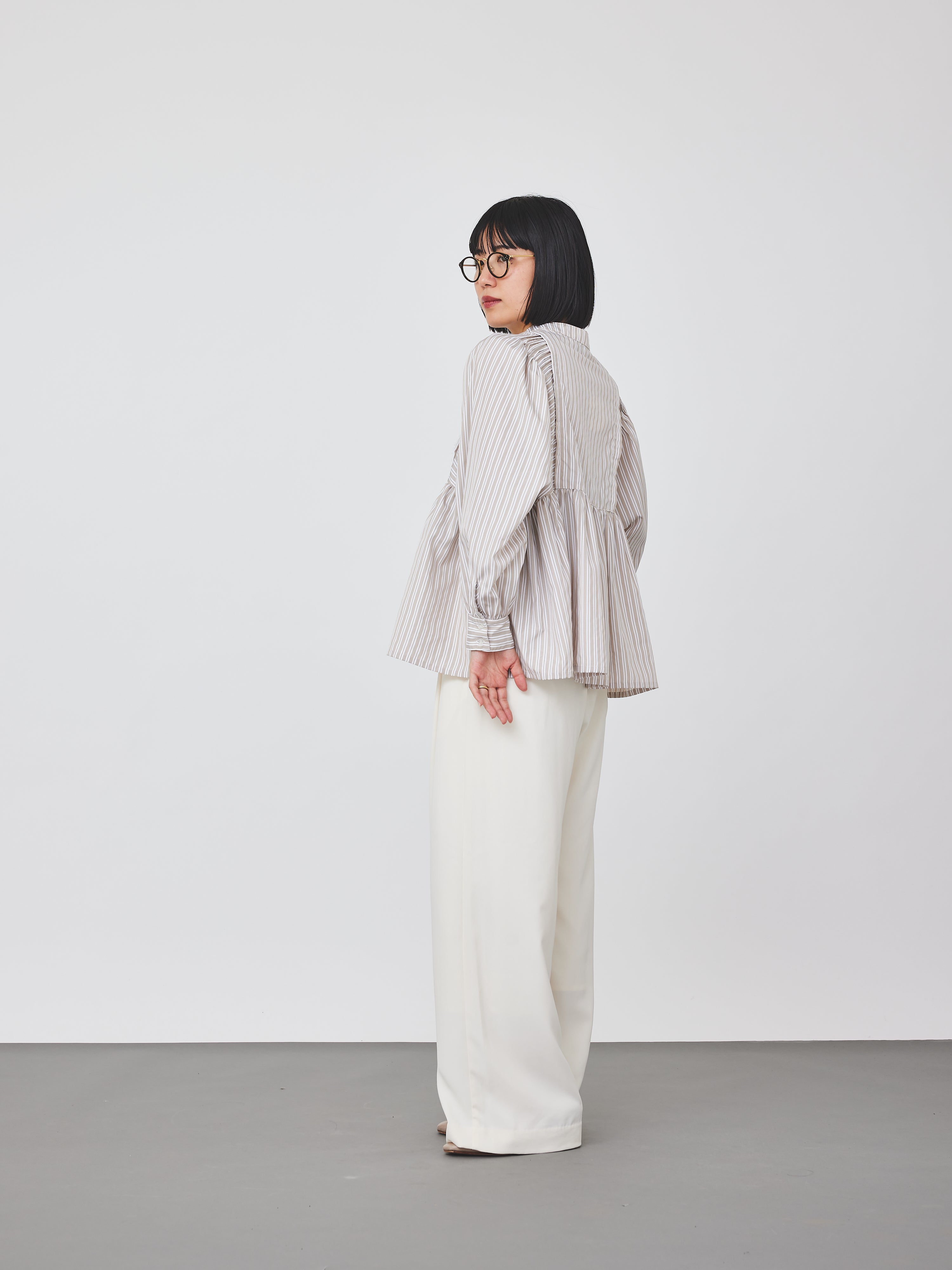 ストライプメッシュブラウス(6259-475)