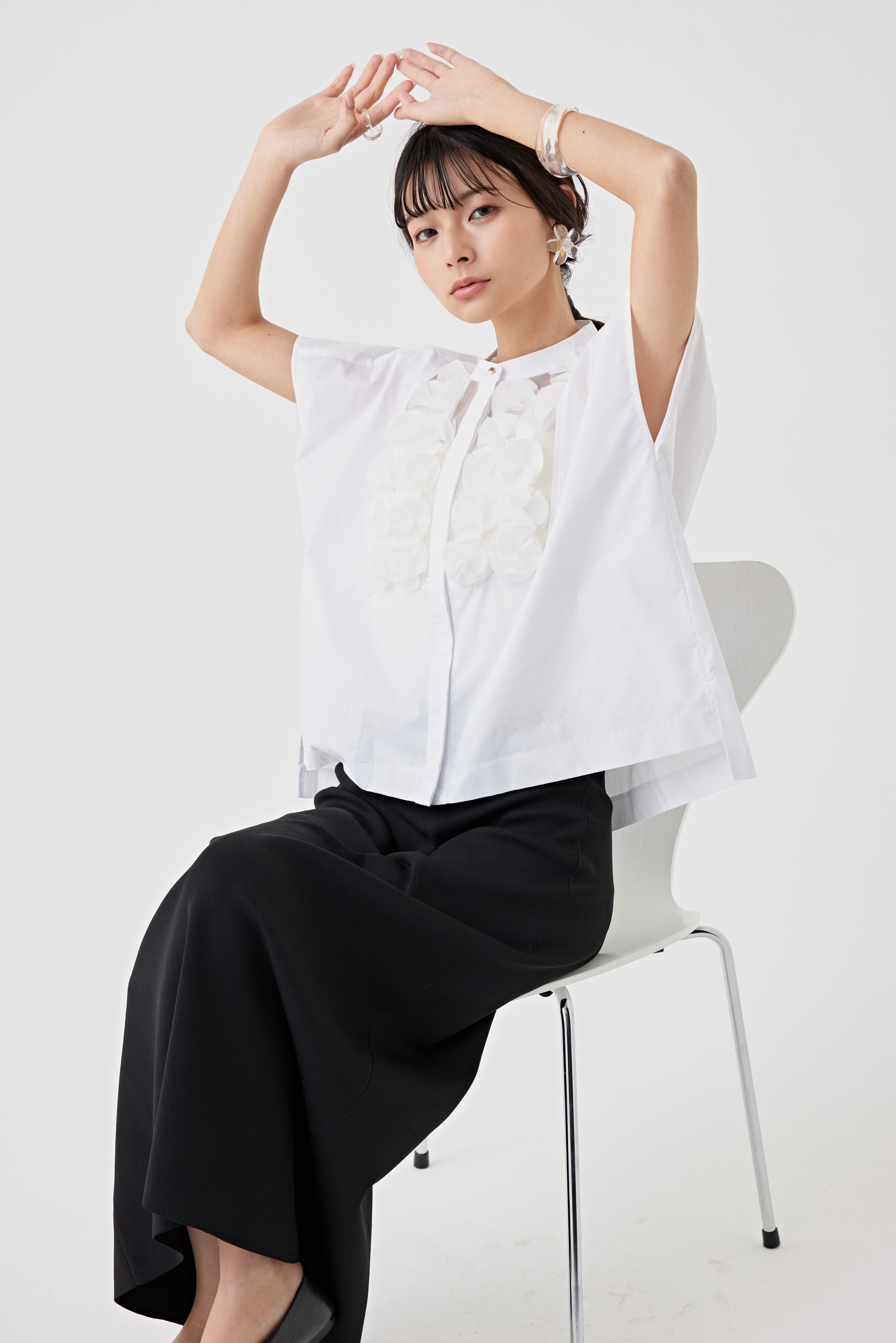 フレンチフラワーモチーフブラウス(6250-555)