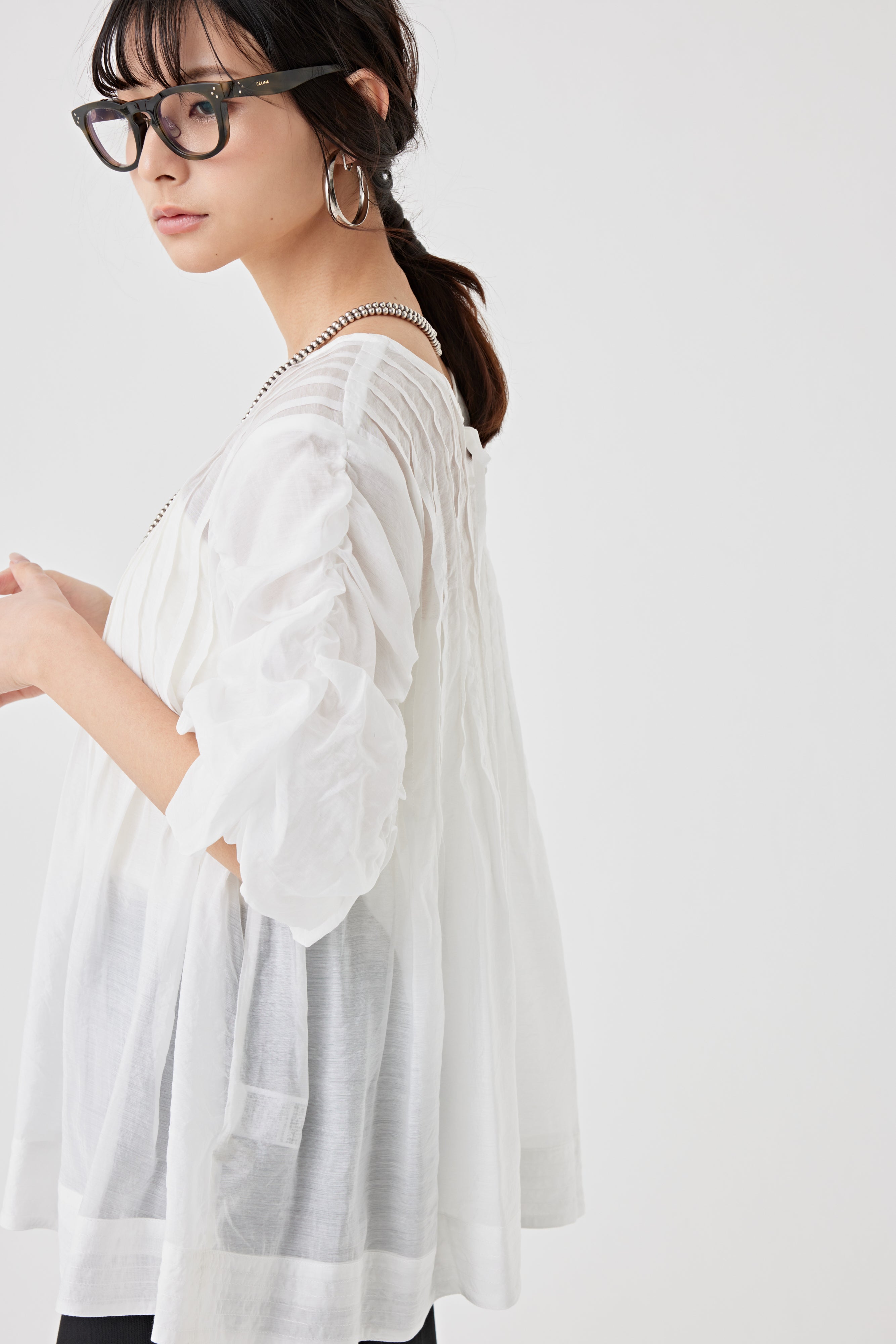 2WAYタックブラウス(6250-574)