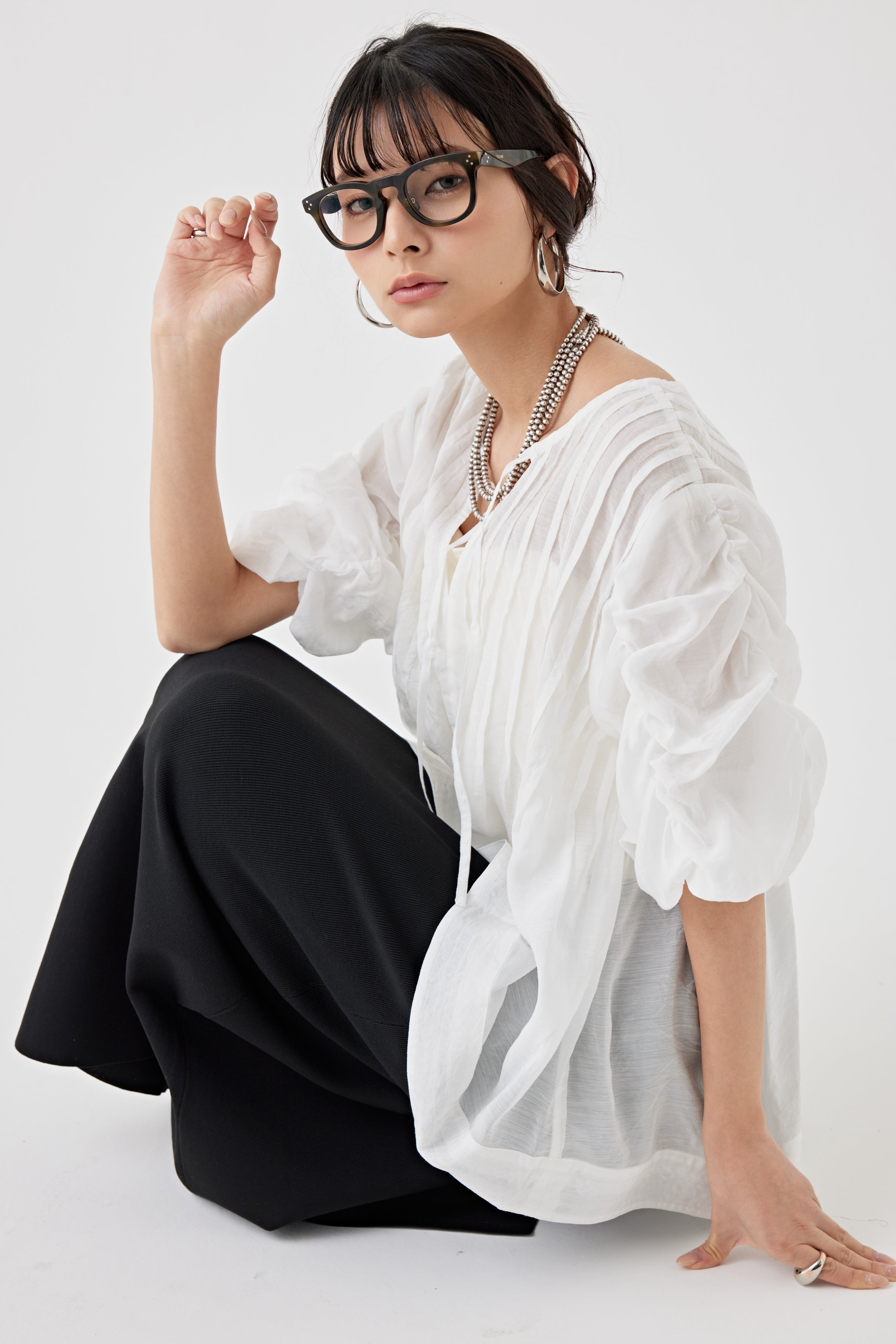 2WAYタックブラウス(6250-574)