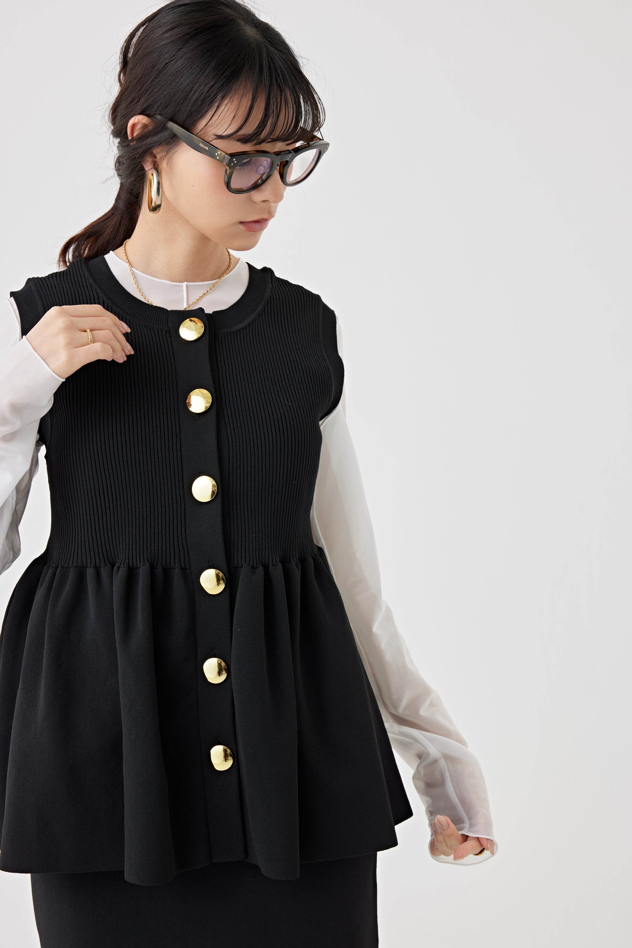 ギャザーニットトップス(6250-597)