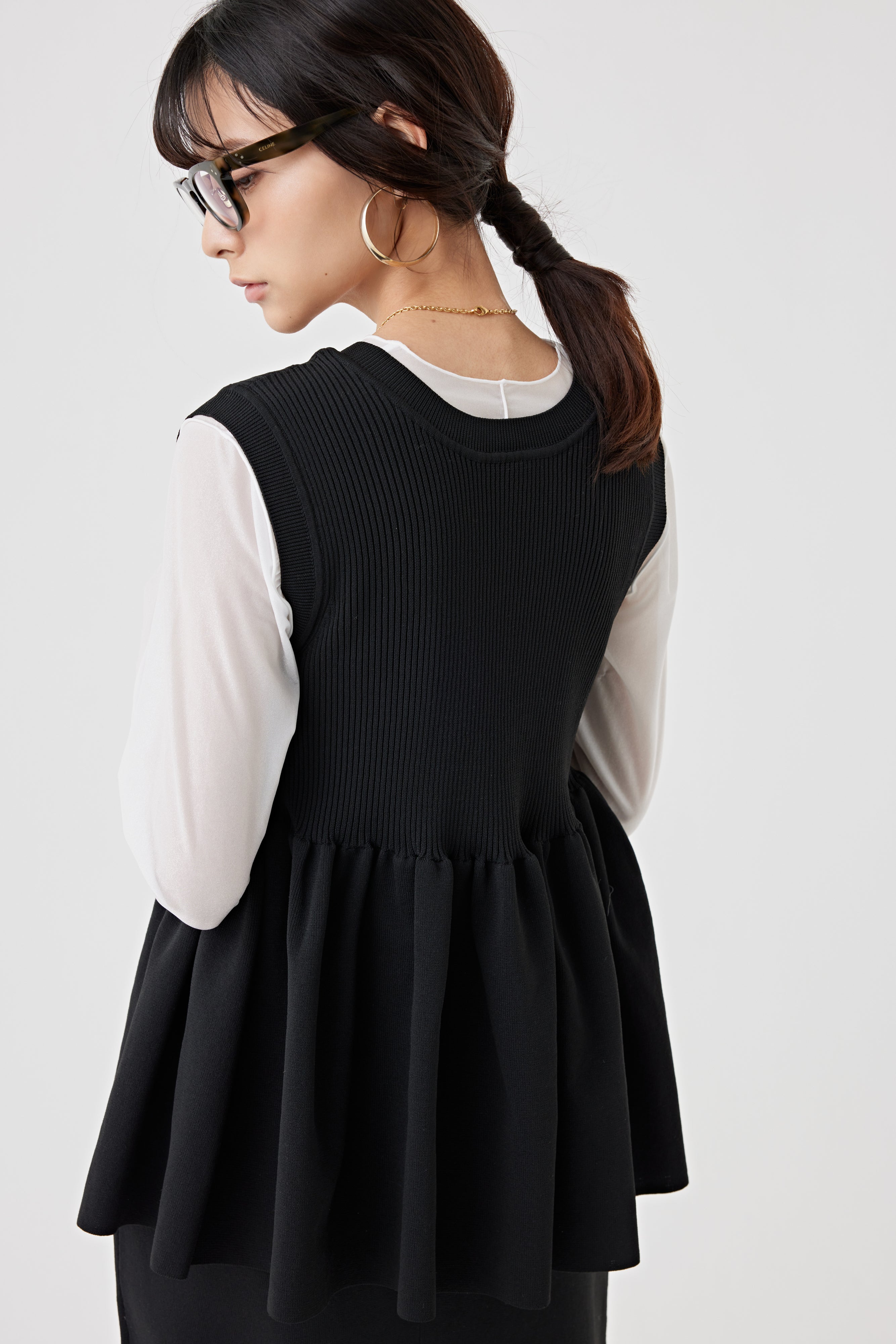 ギャザーニットトップス(6250-597)