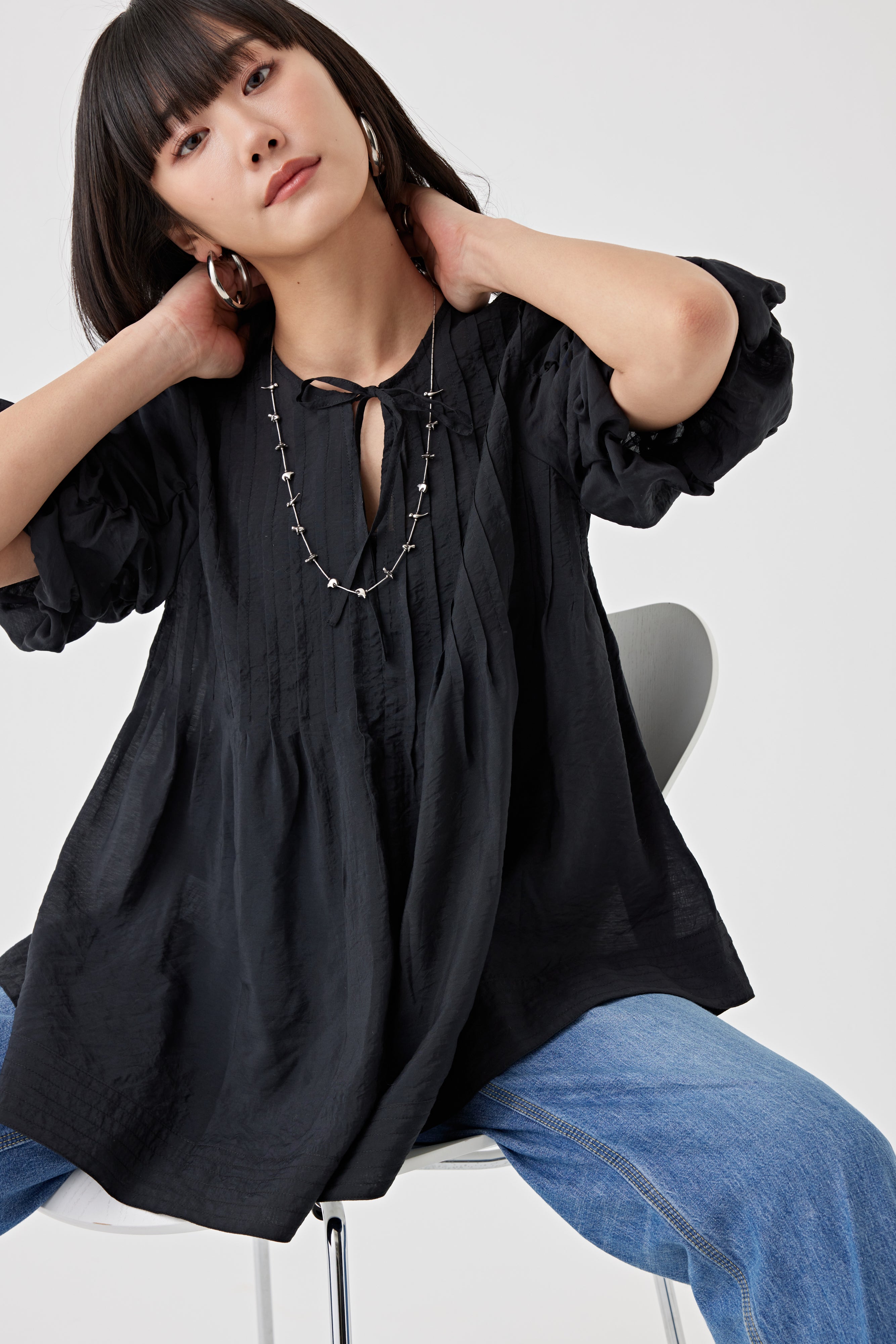 2WAYタックブラウス(6250-574)