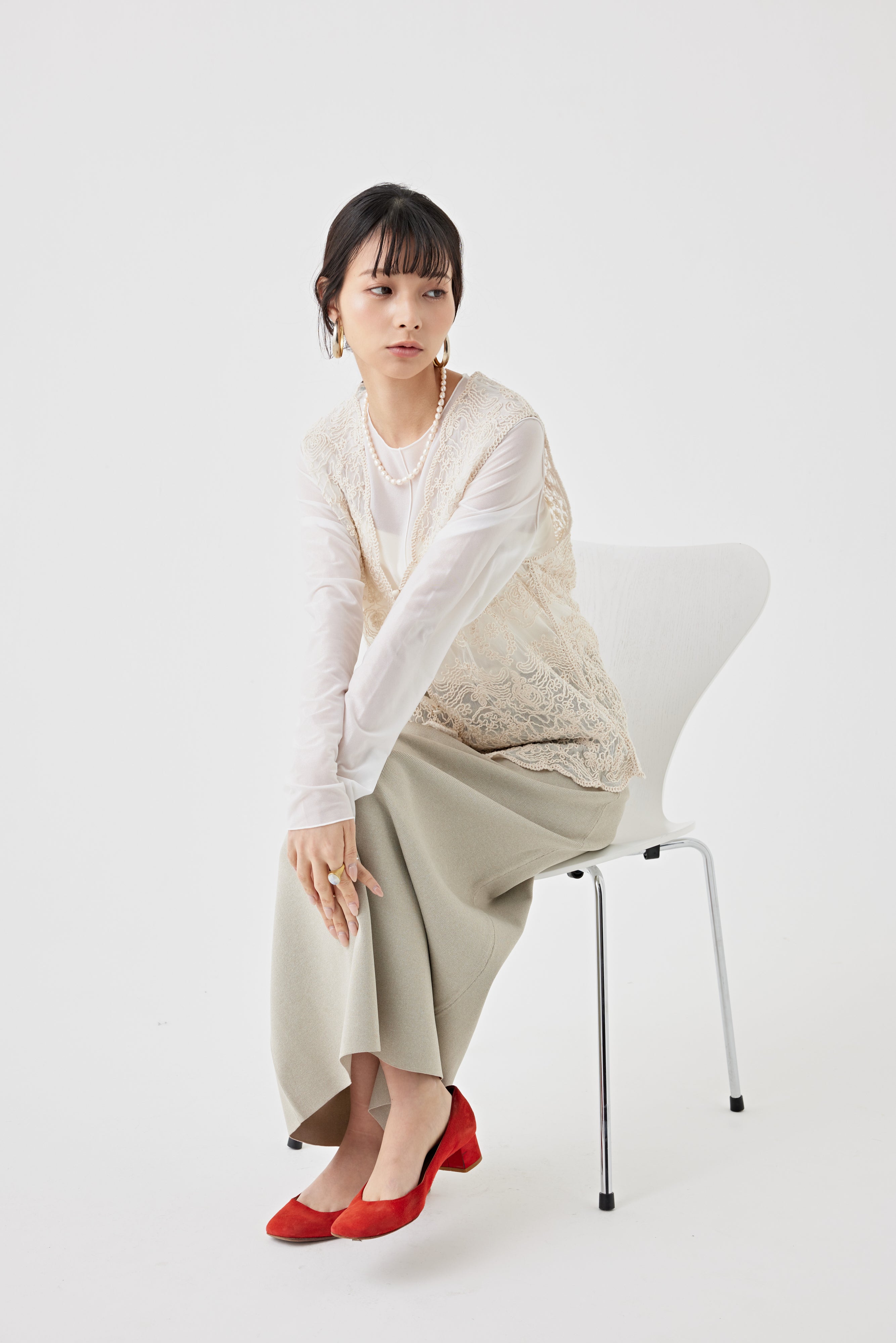 Iラインニットスカート(6250-598)