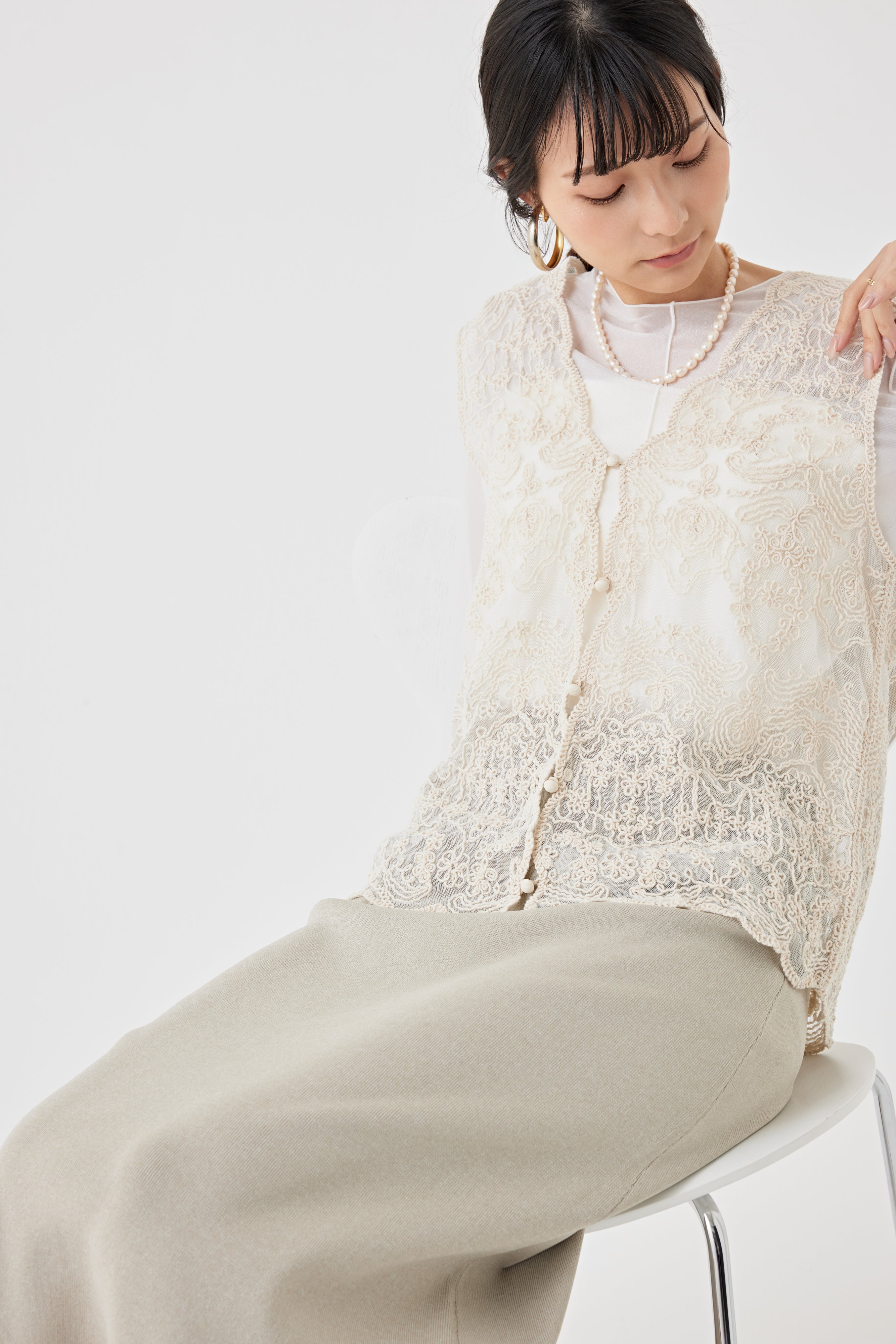 Iラインニットスカート(6250-598)