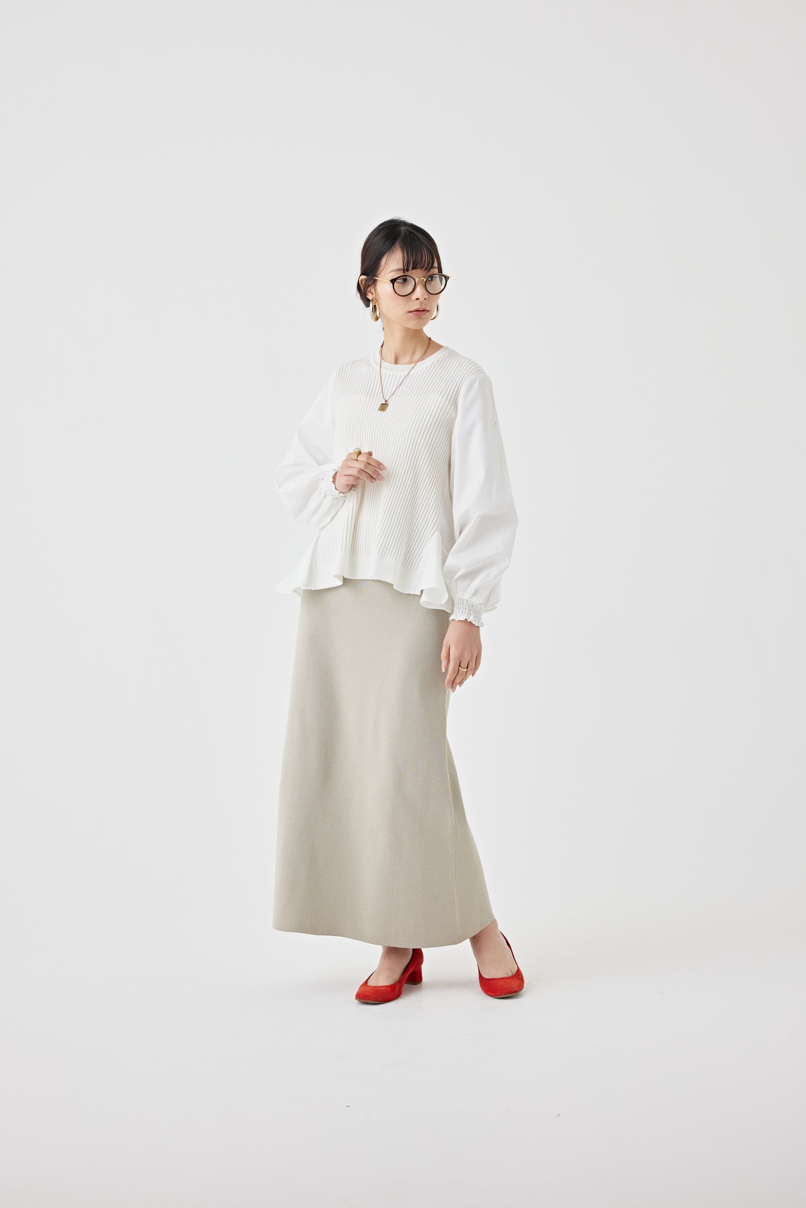 Iラインニットスカート(6250-598)