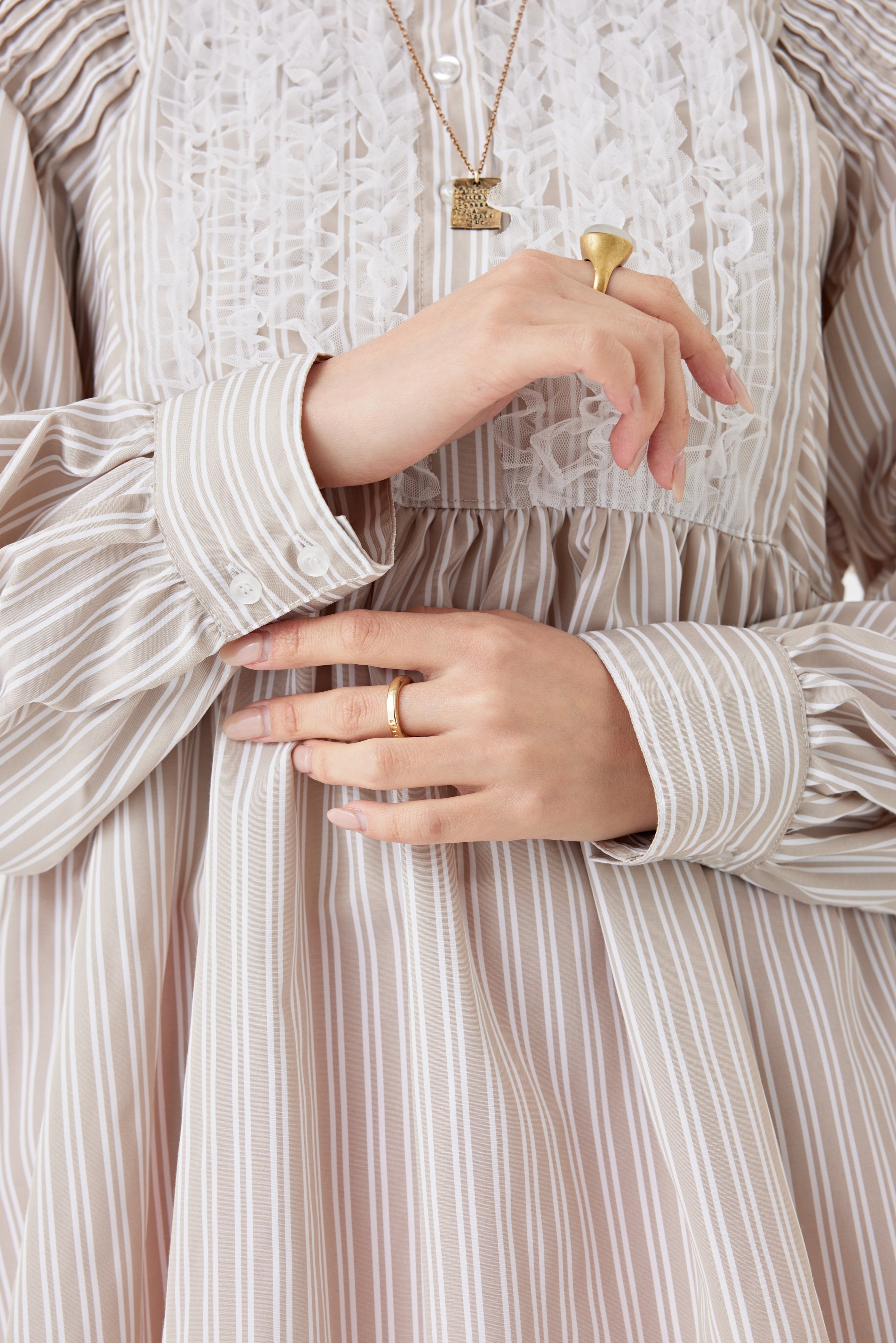 ストライプメッシュブラウス(6259-475)