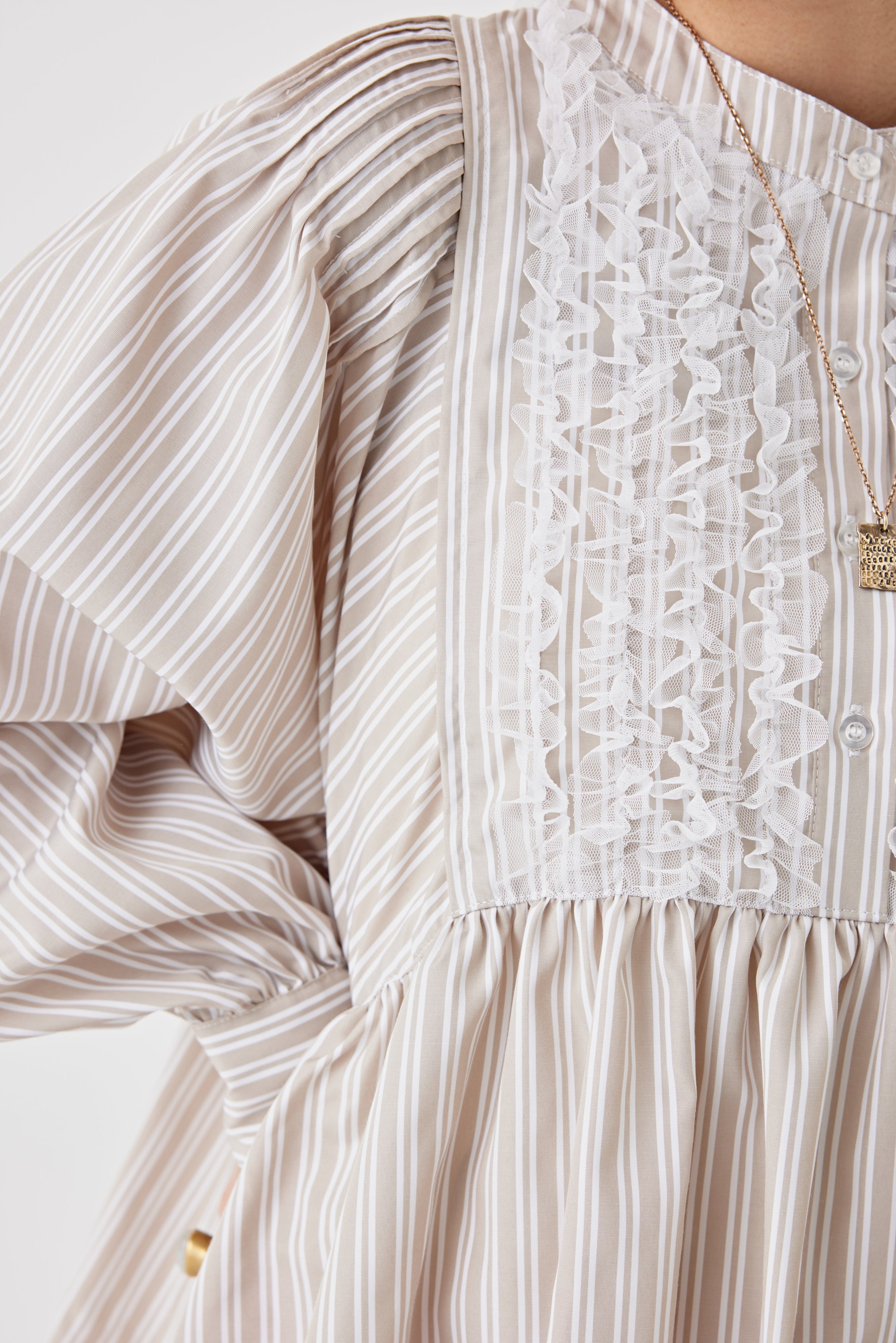 ストライプメッシュブラウス(6259-475)