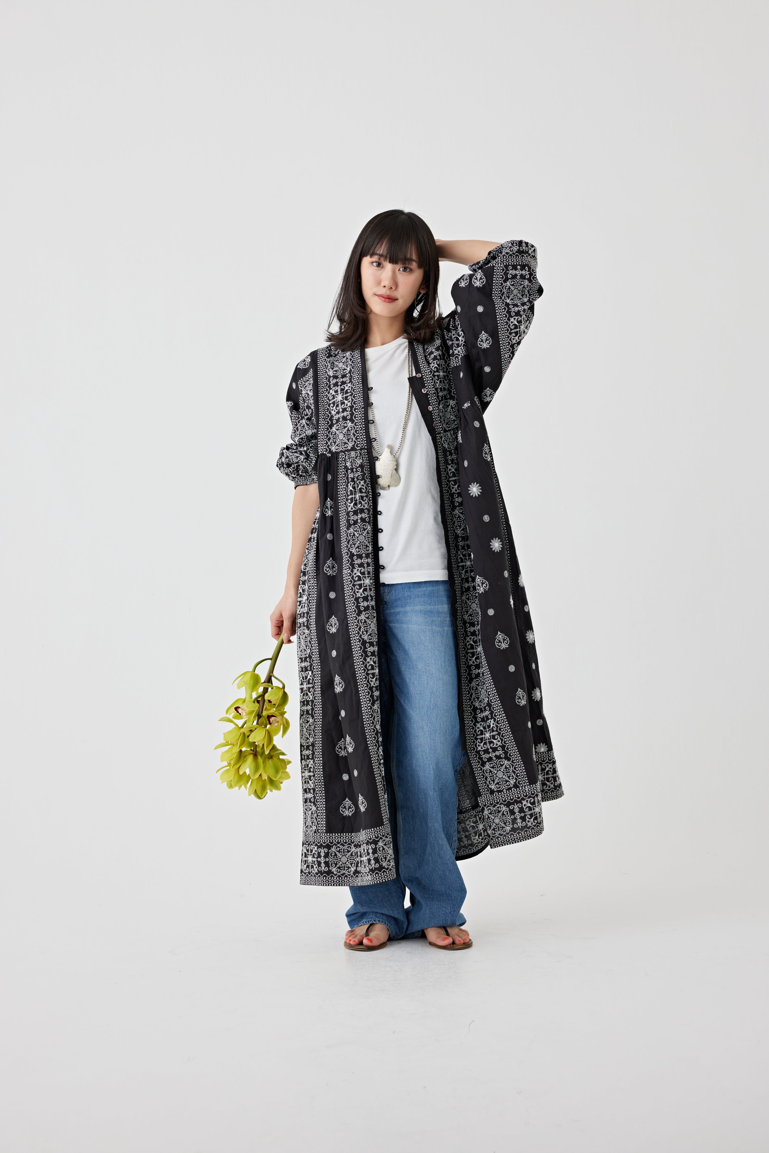 刺繍ドルマンワンピース(6251-540)