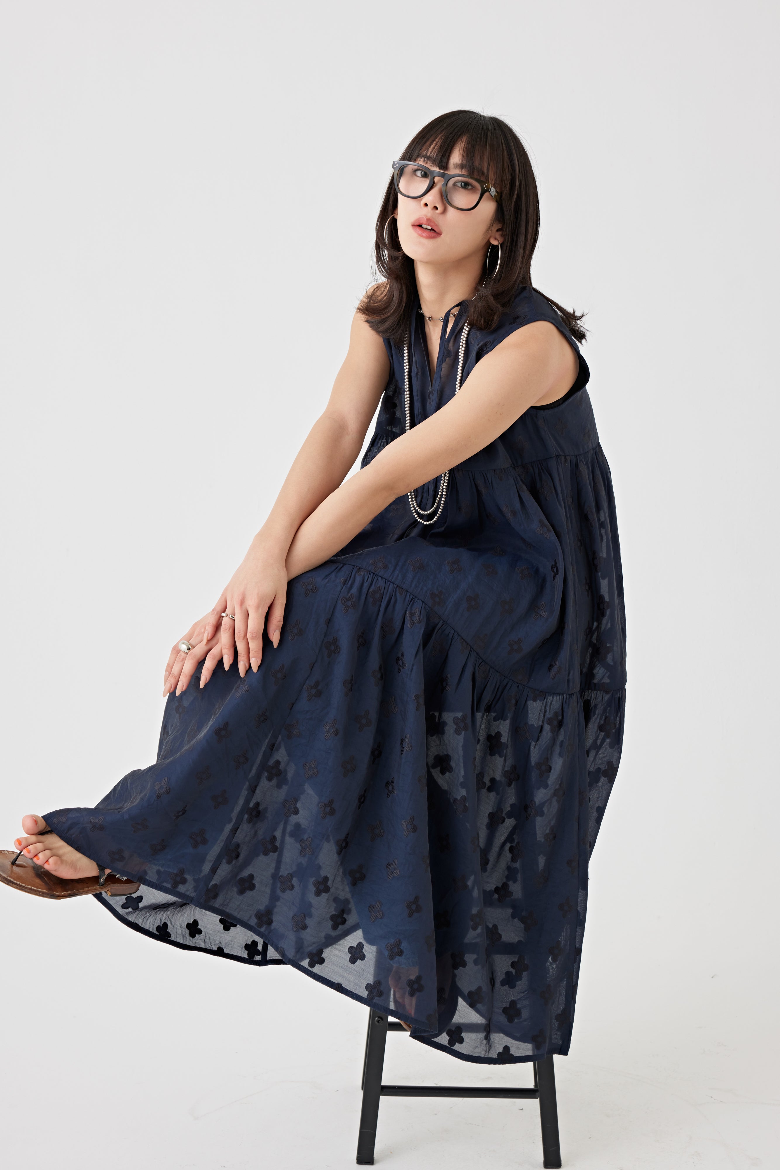 フローラルパターン2WAYティアードワンピース(6250-569)