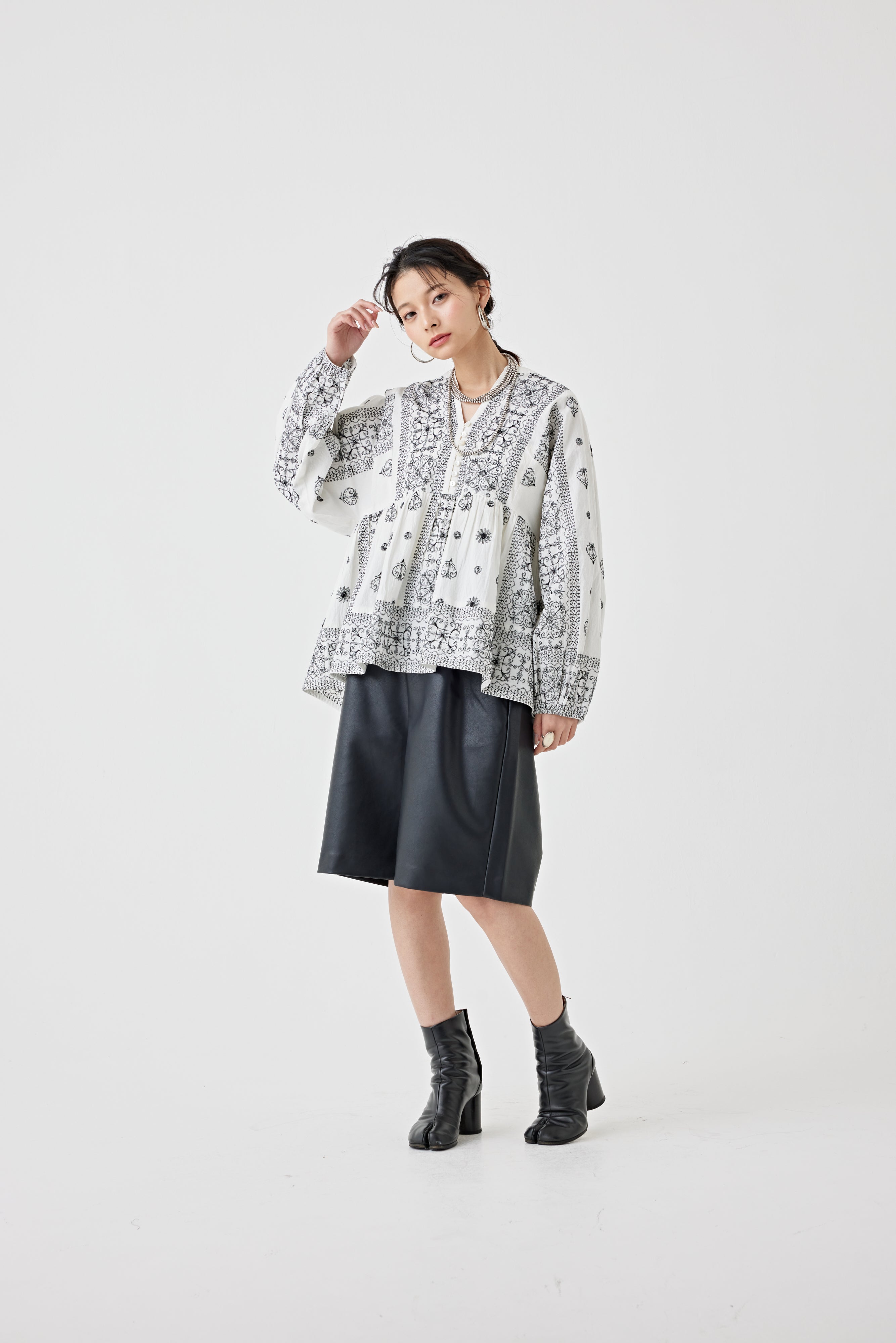 刺繍コットンブラウス(6251-541)